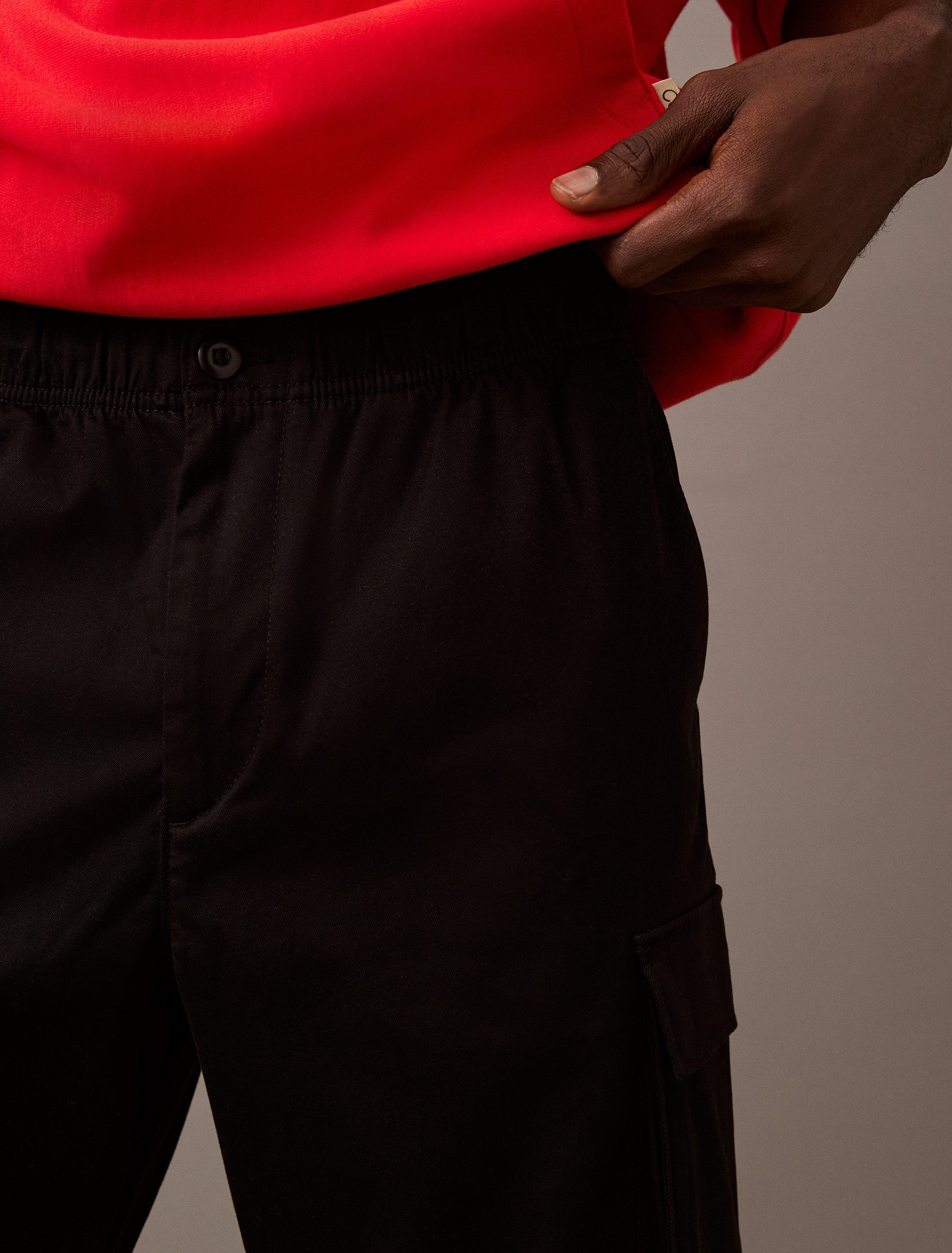 Calvin Klein Jeans Cargohose CO PULL ON STRAIGHT CARGO PANT in Unifarbe