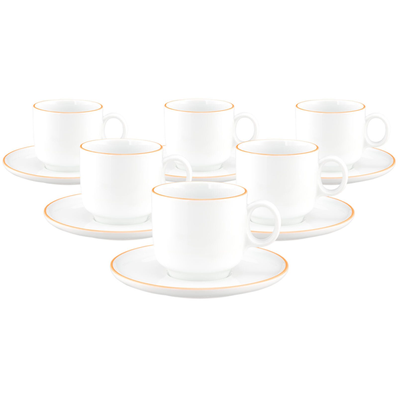 Seltmann Weiden Cappuccinotasse Sento Home Pure Lines, 6-tlg., Porzellan