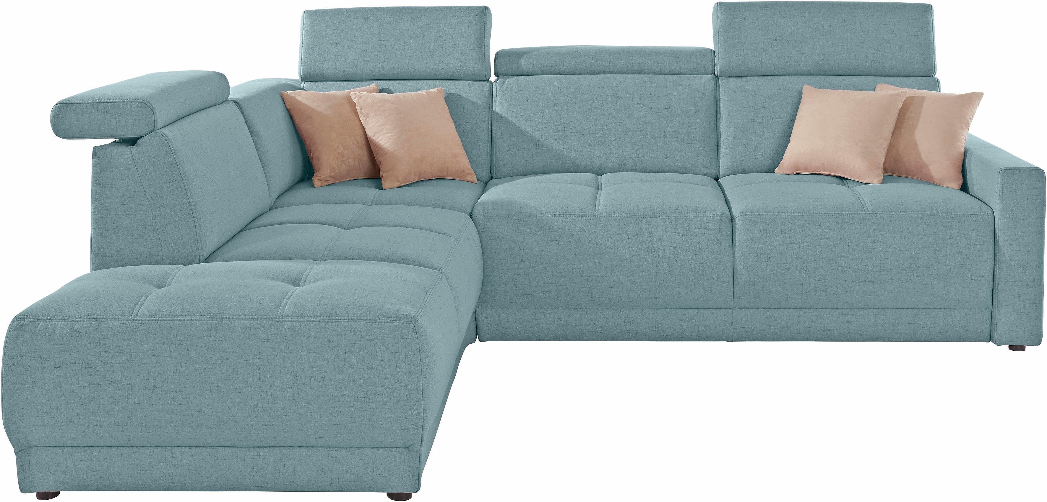 DOMO collection Ecksofa Ava, moderne Sitzheftung günstig online kaufen