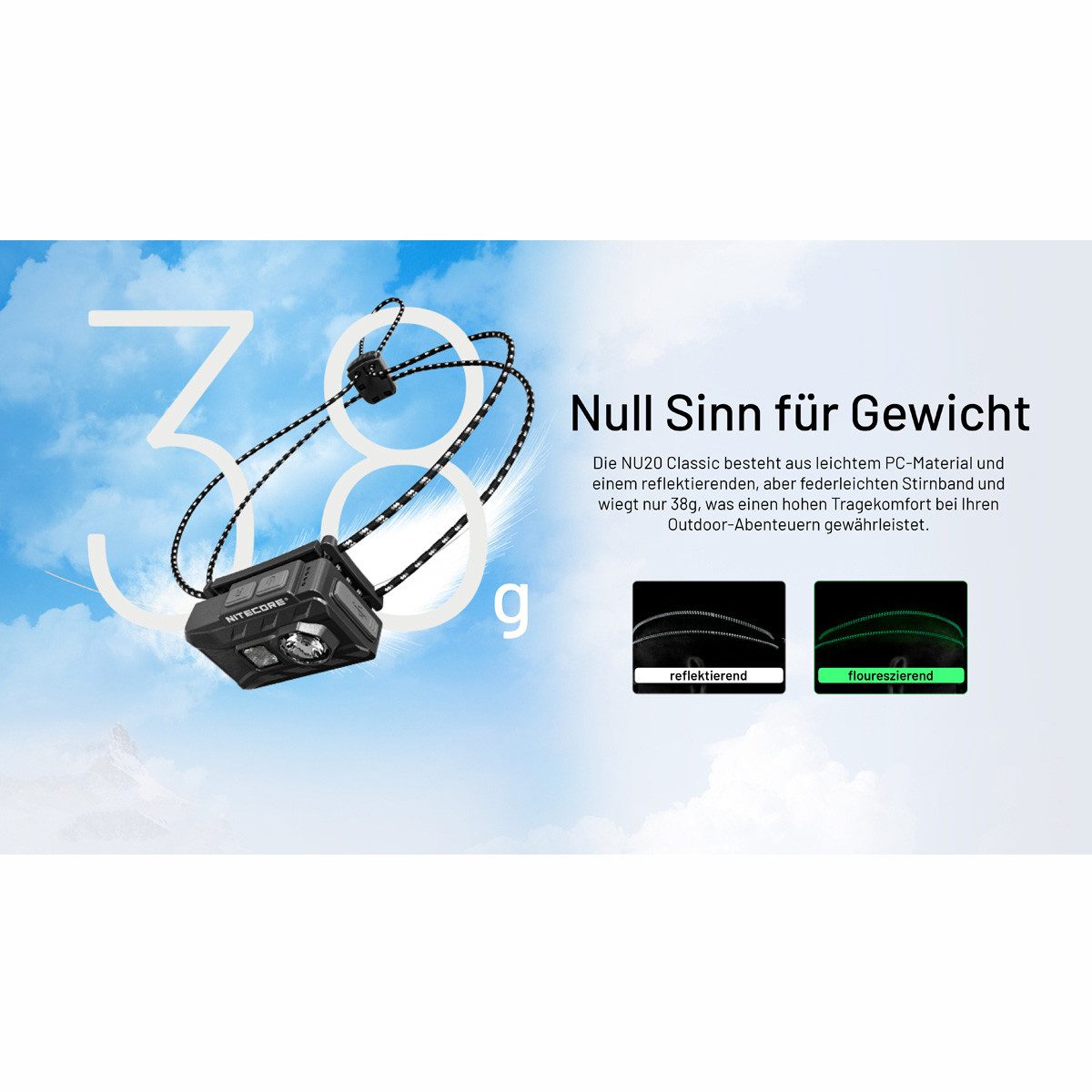 Nitecore LED Stirnlampe NU20 Classic 360 Lumen - LED Stirnlampe