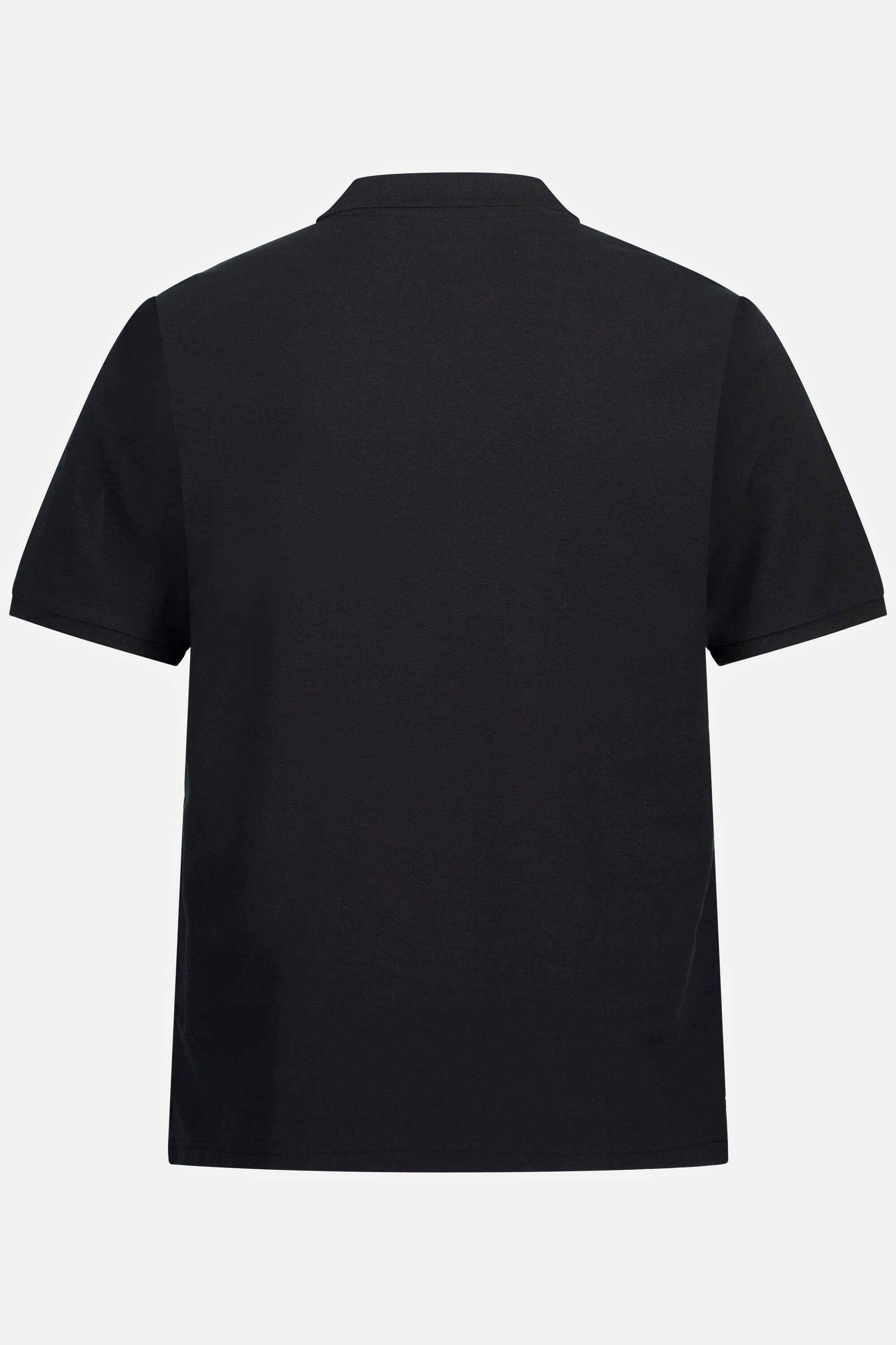 JP1880 Poloshirt Poloshirt Piqué schwarz Polokragen Knöpfe Halbarm ohne