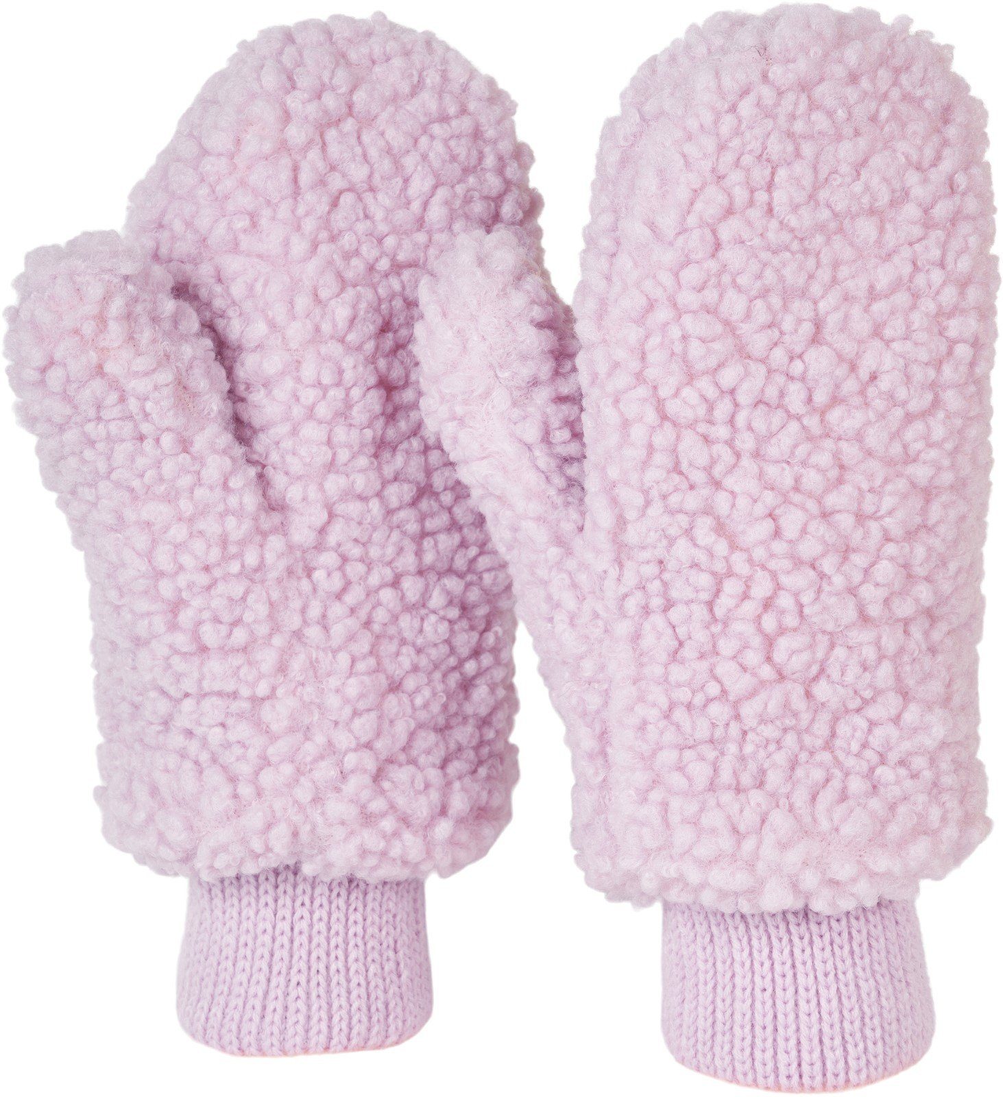 styleBREAKER Fleecehandschuhe Strick Fäustlinge Teddyfell (1-St) günstig online kaufen