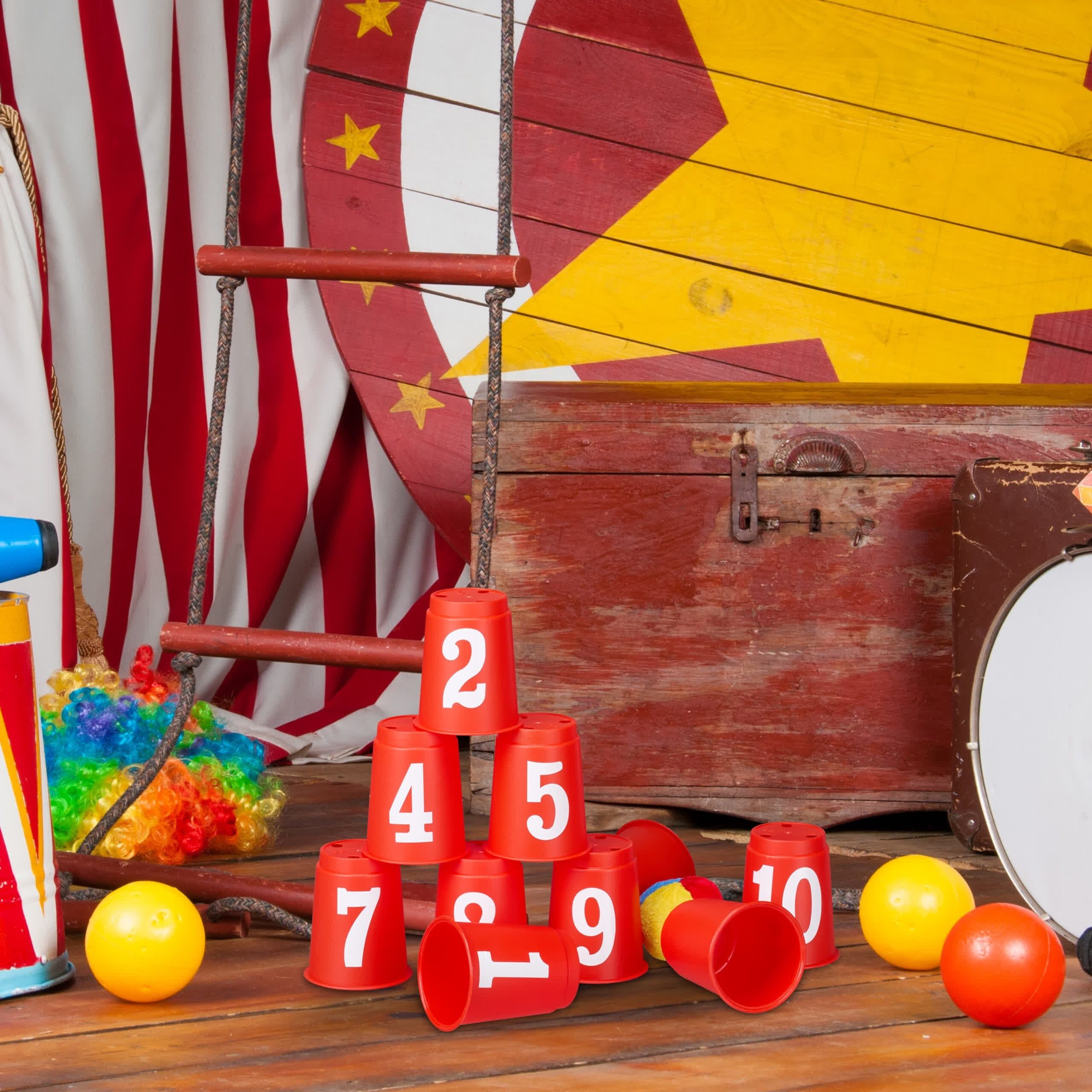 relaxdays Spiel Dosenwerfen für Kinder