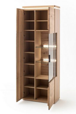 MCA furniture Highboard Kombi-Vitrine Barcelona, Balkeneiche Bianco /