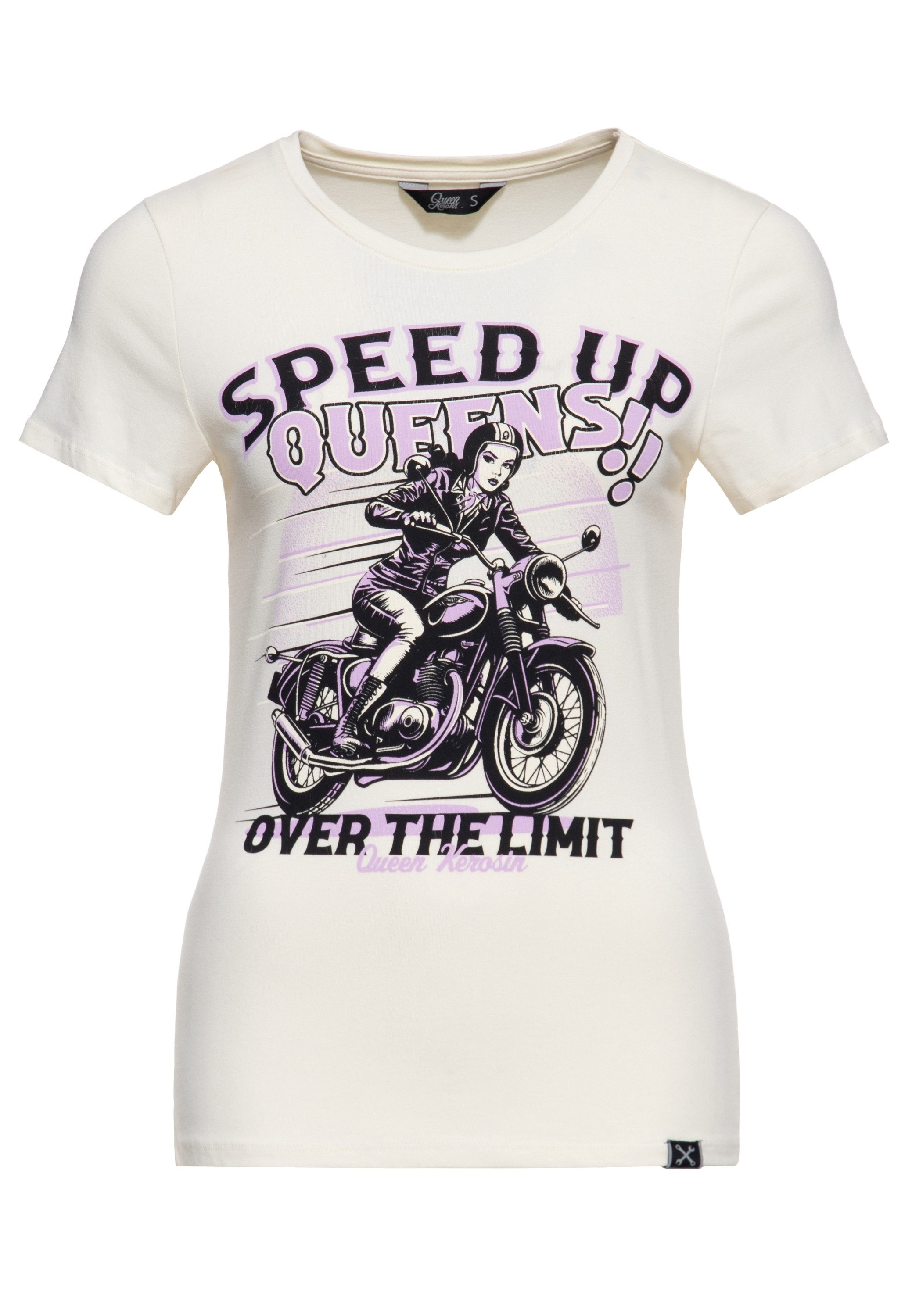 QueenKerosin Print-Shirt Speed Up Queens! (1-tlg) günstig online kaufen
