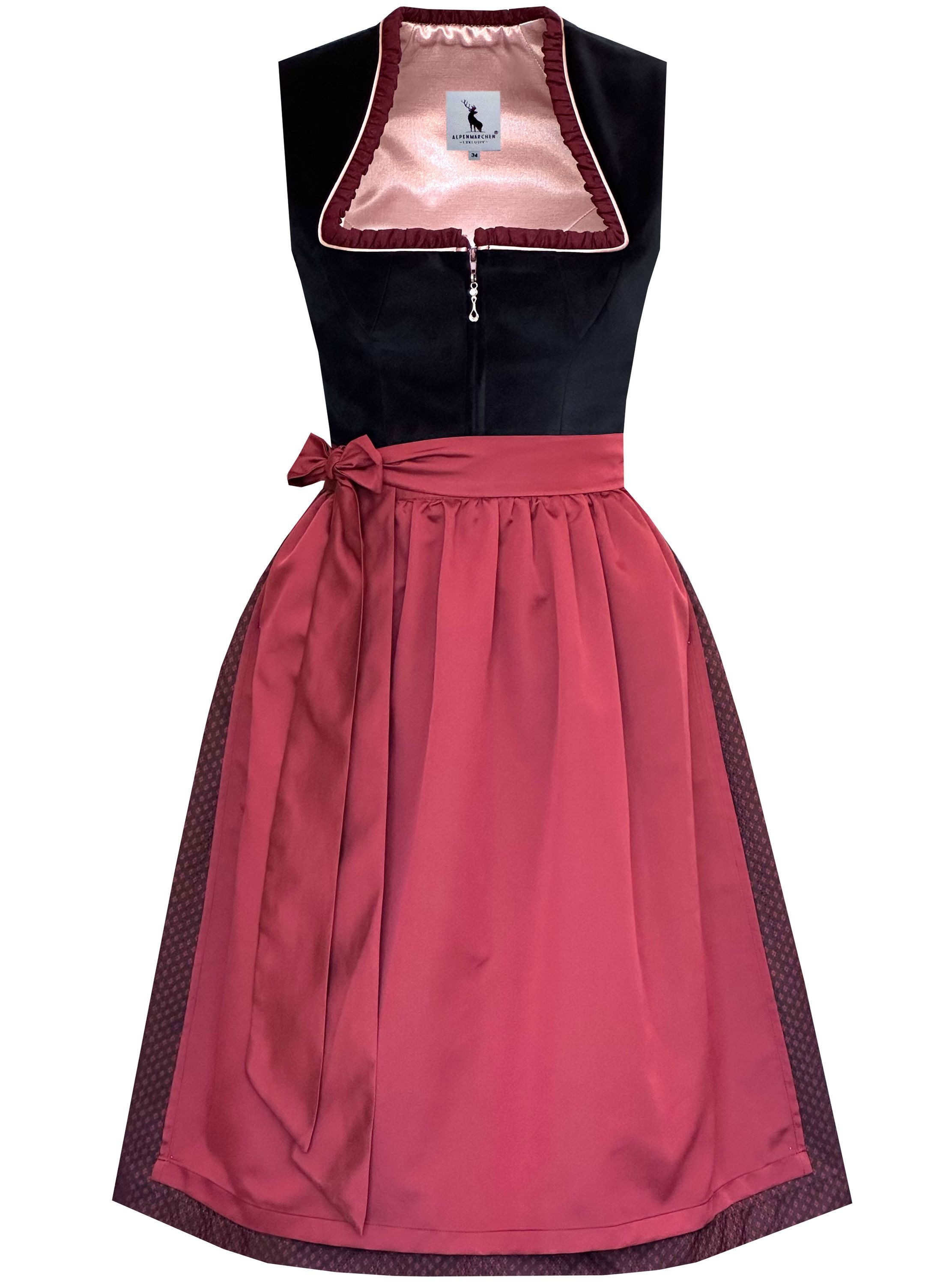 Alpenmärchen Dirndl Dirndl Sibylle in schwarz günstig online kaufen