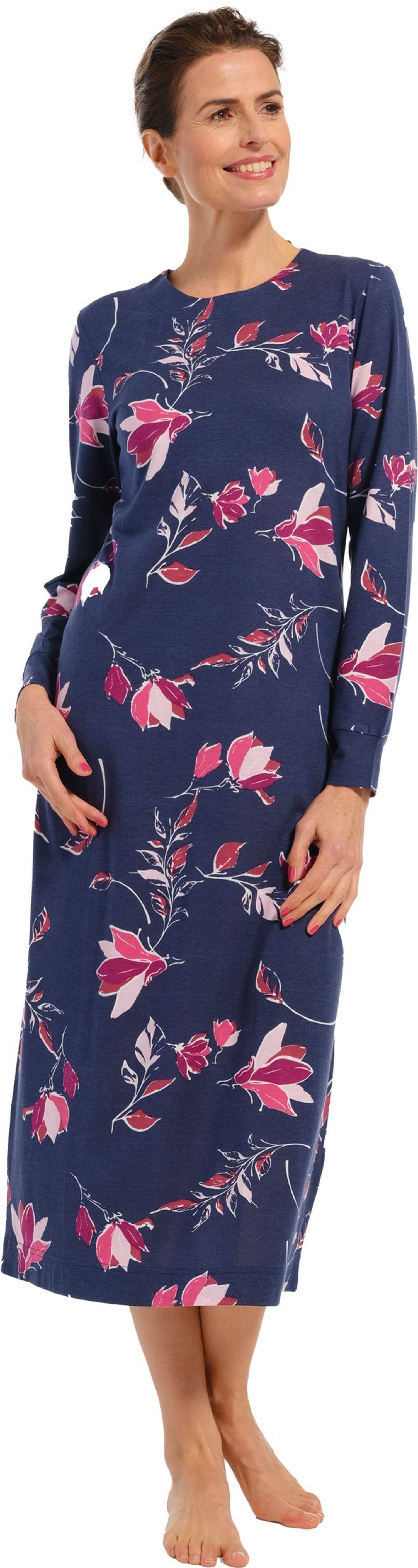 (1-tlg) Elegantes Pastunette Langes Design Damen Nachthemd Schlafshirt