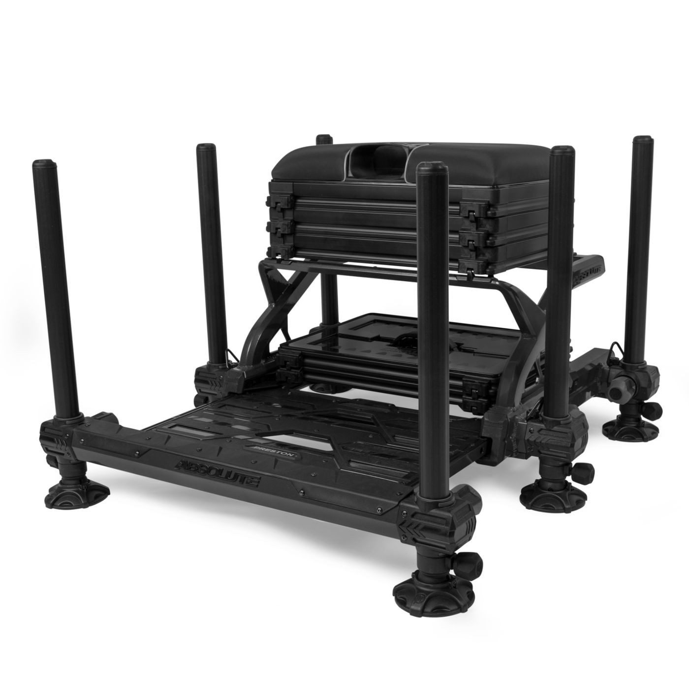 Preston Innovations Angelkoffer Preston Absolute Station Graphite - Sitzkiepe