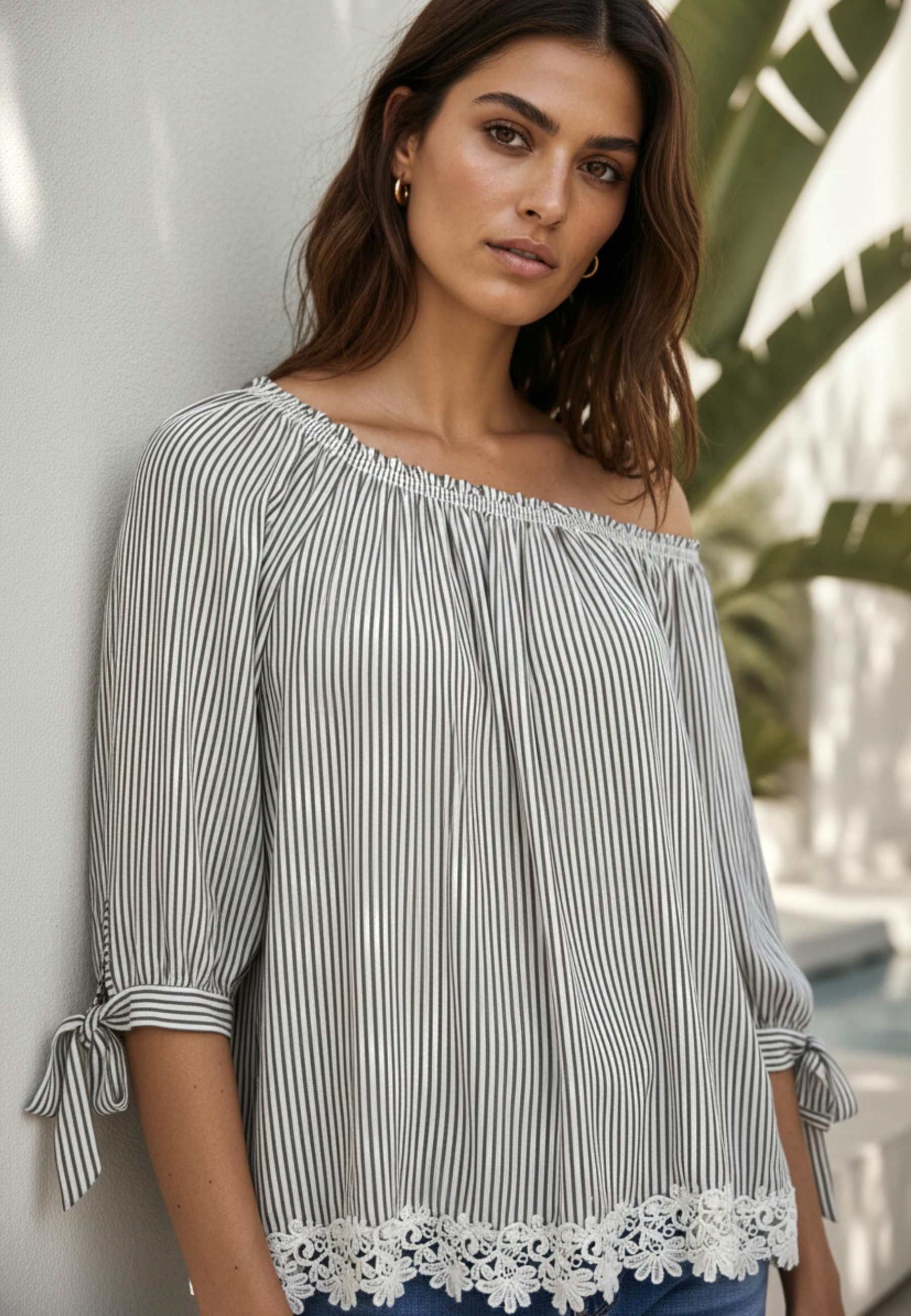 Andijamo-Fashion Schlupfbluse NEW ROMANCE mit Spitze
