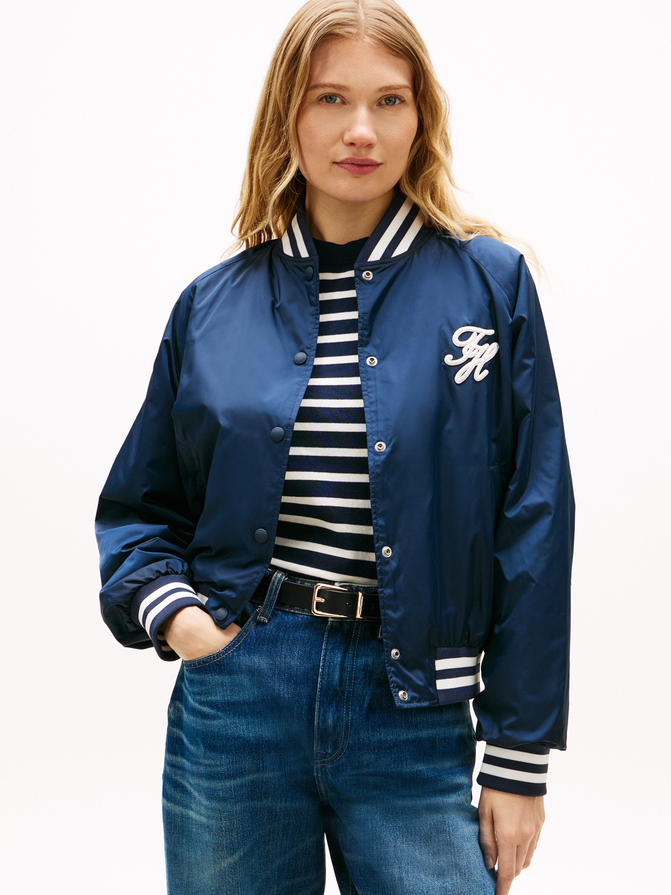 Tommy Hilfiger Bomberjacke VARSITY NYLON BOMBER mit Tommy Hilfiger-Branding