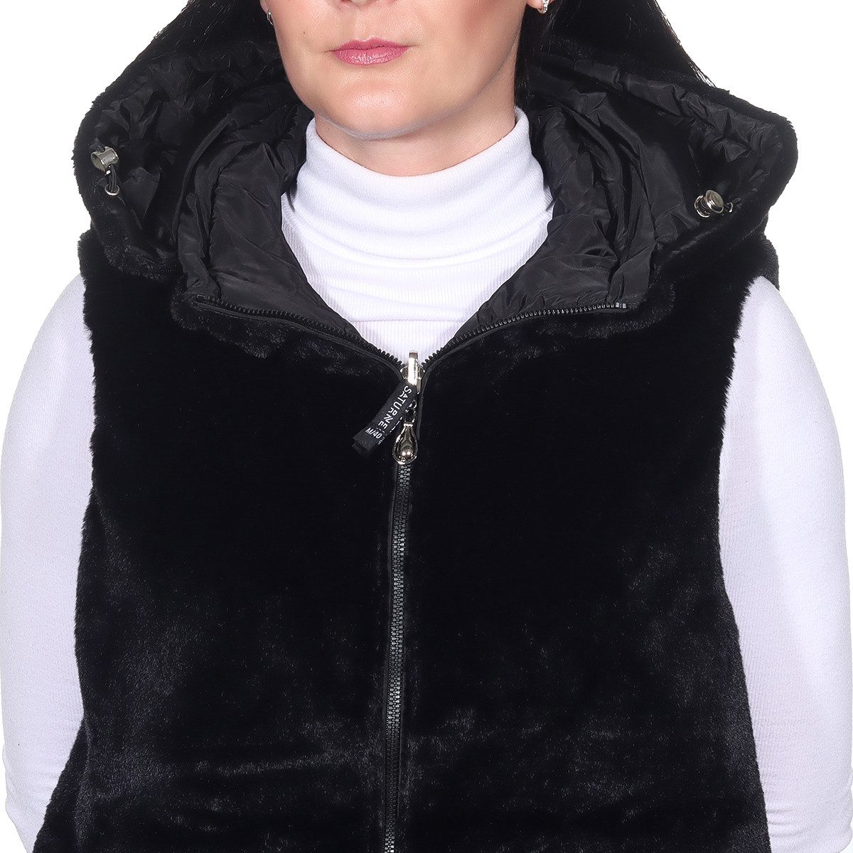Aurela Damenmode Steppweste Damen Longweste mit Fütterung Damen Weste auch in großen Größen erhältlich