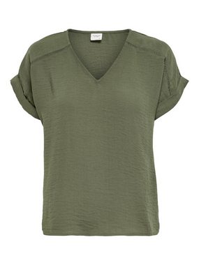 JACQUELINE de YONG Blusenshirt Einfarbige Kurzarm V-Ausschnitt Bluse JDYRACHEL (1-tlg) 4177 in Grün