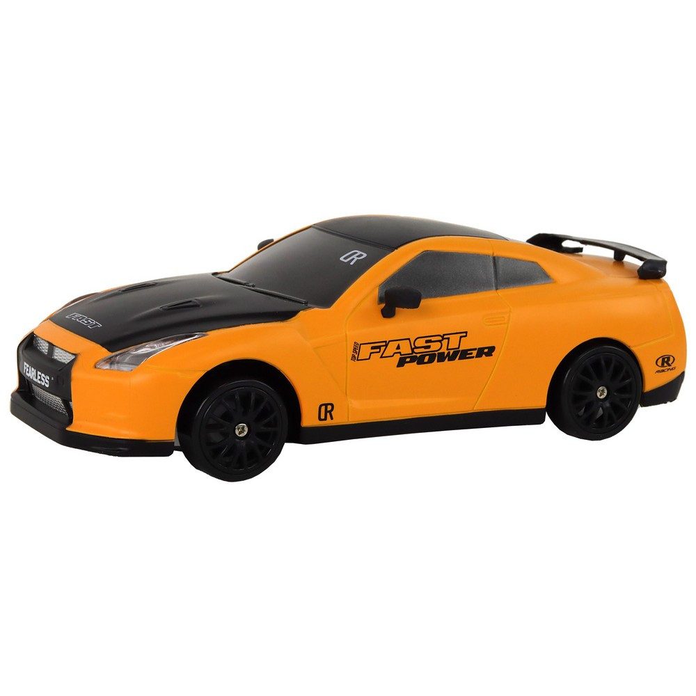 LEAN TOYS RC-Auto Driftfahrzeug Rennwagen Funkauto (Spar-Set, 1-tlg., 18 x 8,5 x 6 cm schnell), austauschbare Räder, 2,4 GHz, 15 km/h, 6 Pylonen