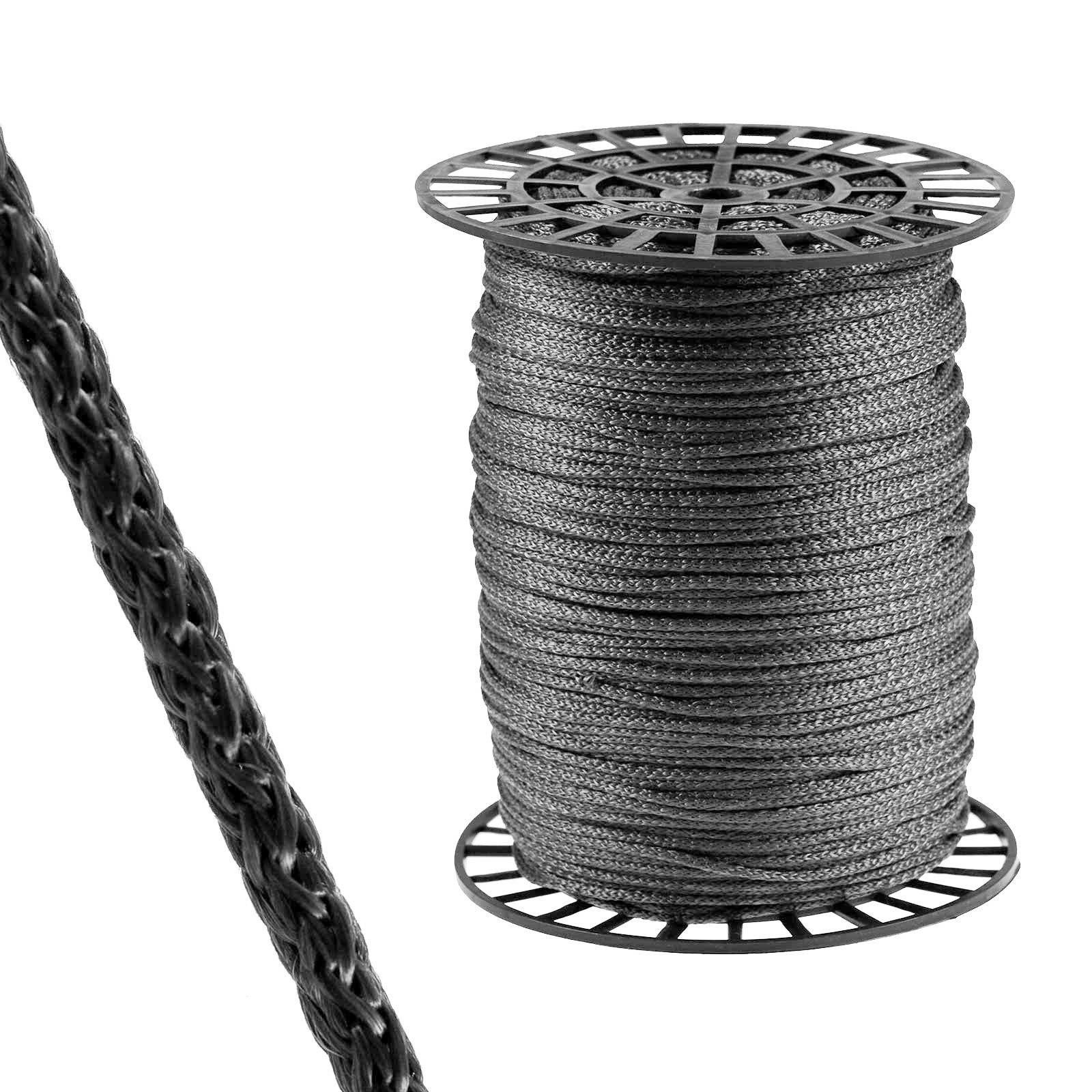 maDDma Seil 350m Polypropylenkordel Ø 4mm auf Rolle, graphitgrau