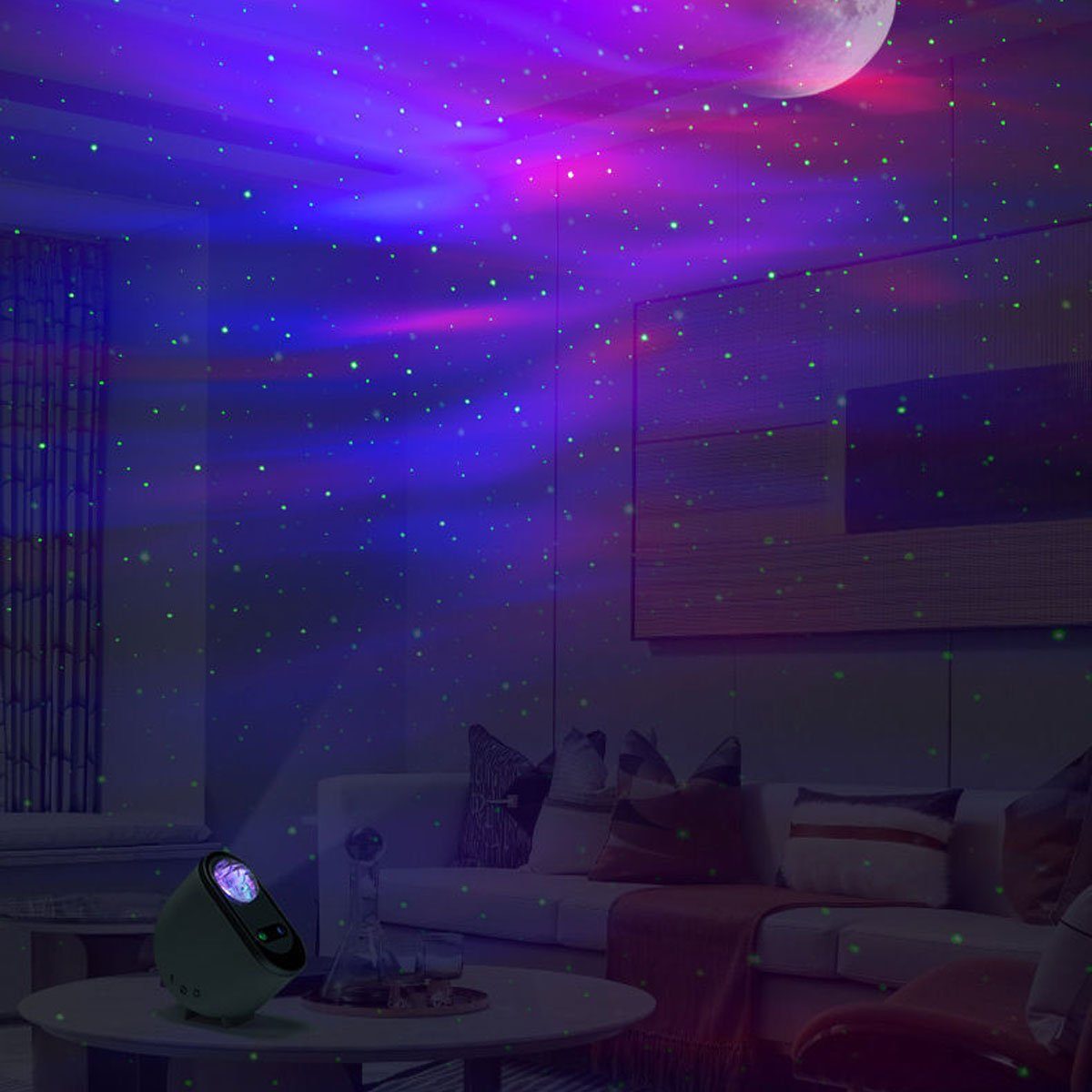 Nachtlicht Sternenhimmel-Projektorlampe Bluetooth-Lautsprecher,14x13x6,6cm mit DOPWii