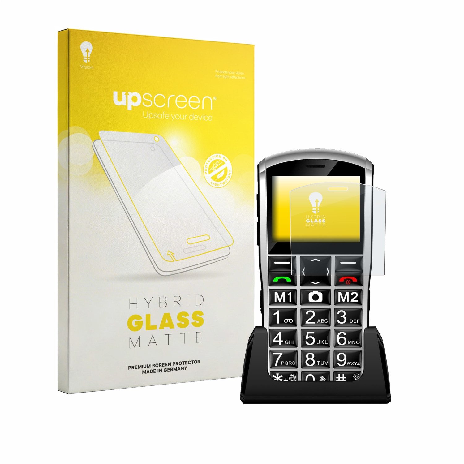 upscreen Displayschutzglas Folie für Artfone A400 Pro 4G, Schutzfolie Glas Panzer Display Schutz matt