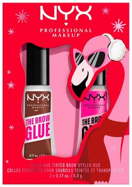 NYX Kosmetik-Set NYX Professional Makeup Brow Glue Stick Duo, Textur Gel, Finish deckend