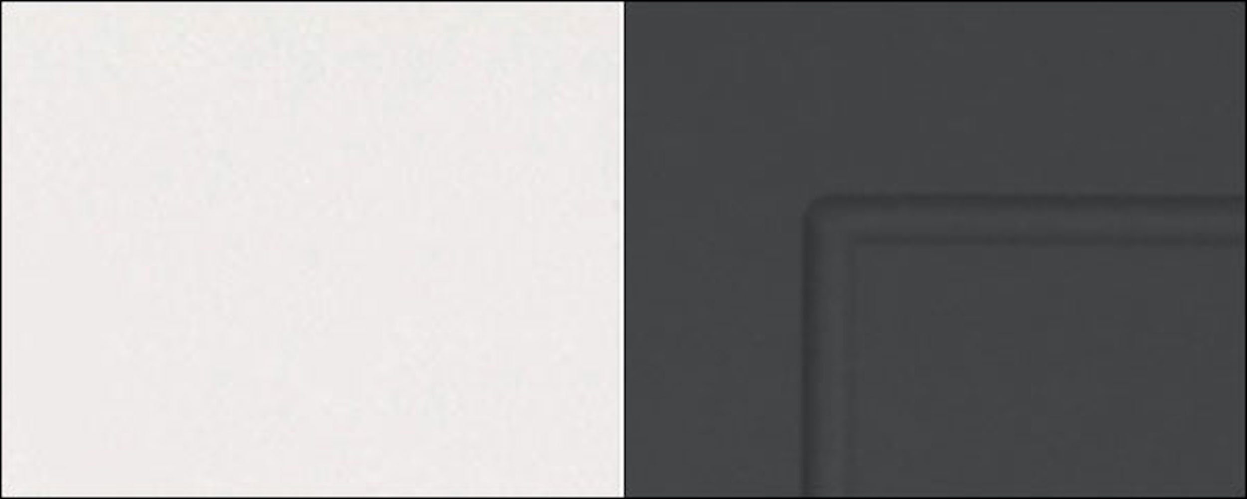 Hochfaltklappe matt graphit (Kvantum) Front- 2-teilige und Kvantum Faltlifthängeschrank wählbar 90cm Feldmann-Wohnen Korpusfarbe