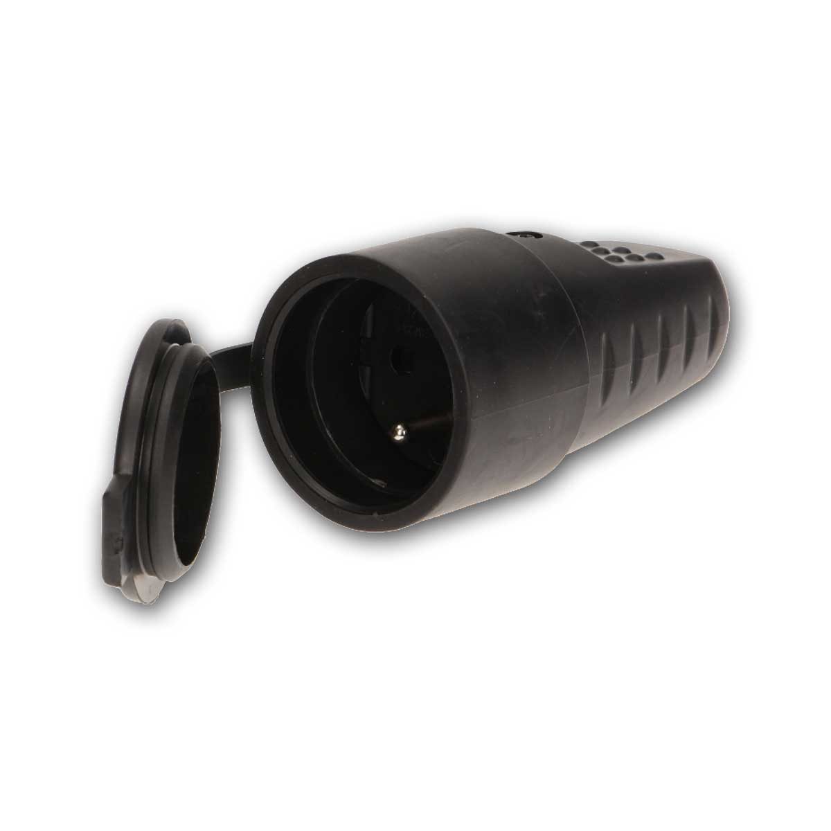 world-trading-net Schuko-Kupplung 3x Gummi-Kupplung Schutzkontakt, IP44, E-Type