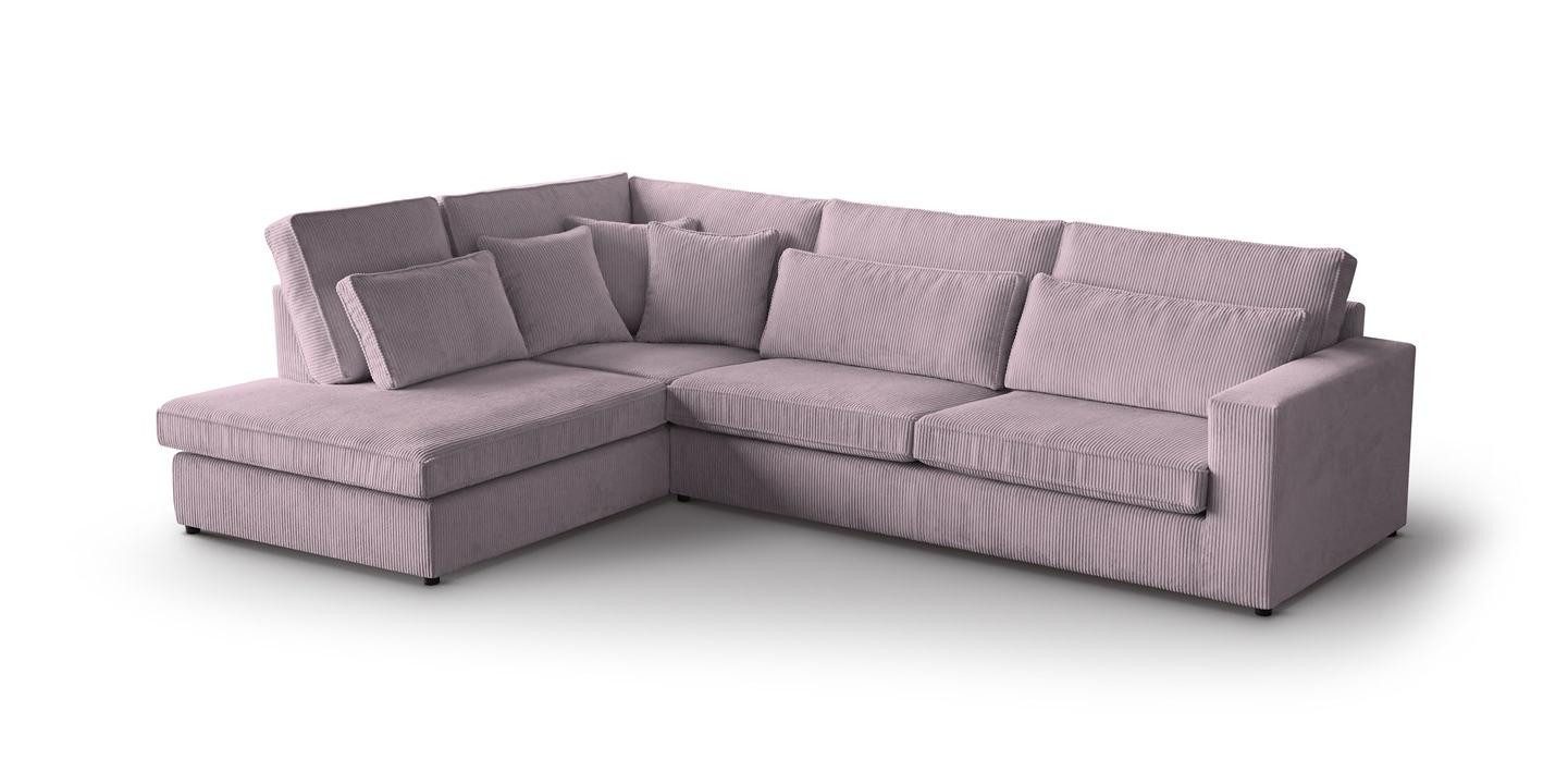 Beautysofa Ecksofa mit dekorativen Kissen PARMA, günstig online kaufen