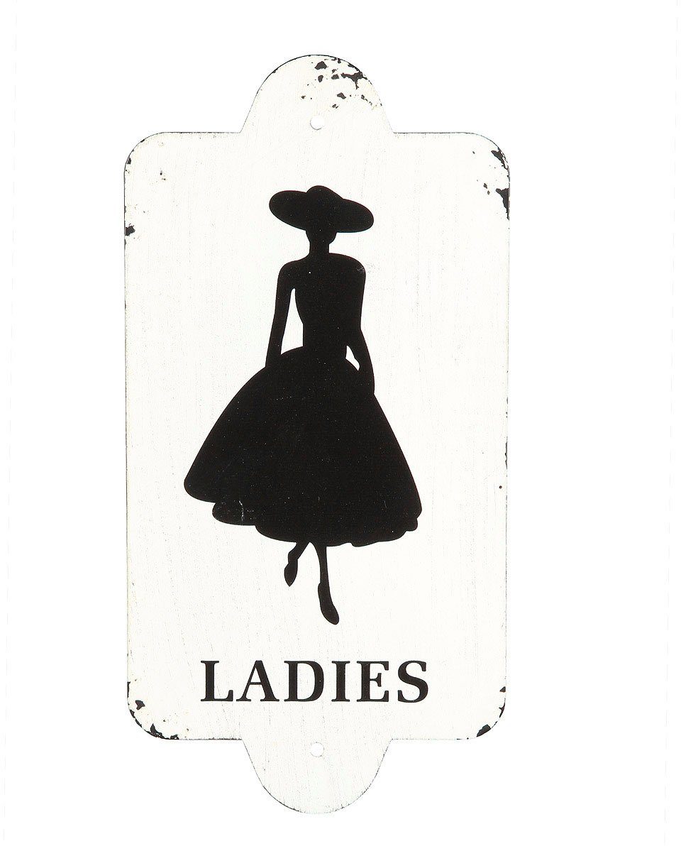 Ambiente Haus Metallbild Ladies 28x14cm, (1 St), für WC-Tür