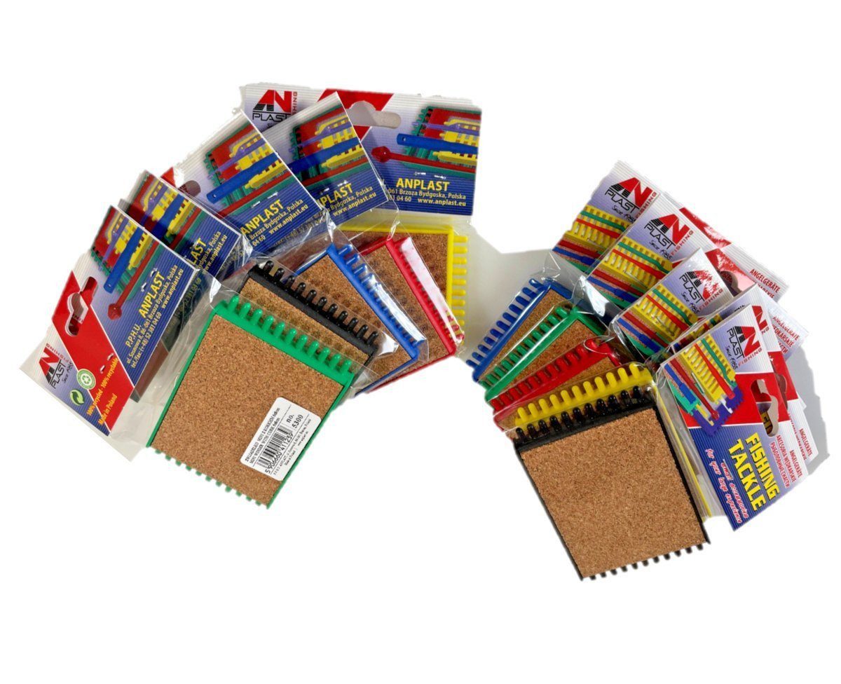 Anplast Vorfachschnur 10er SET Vorfach Aufwickler 6x8cm KORK Vorfachaufwickler ANGEBOT XXL, (Spar-Set XXL, 10-St)
