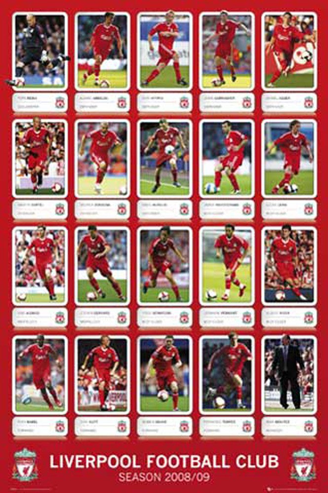 Poster Fußball - Poster - Liverpool Squad Profiles Version 2