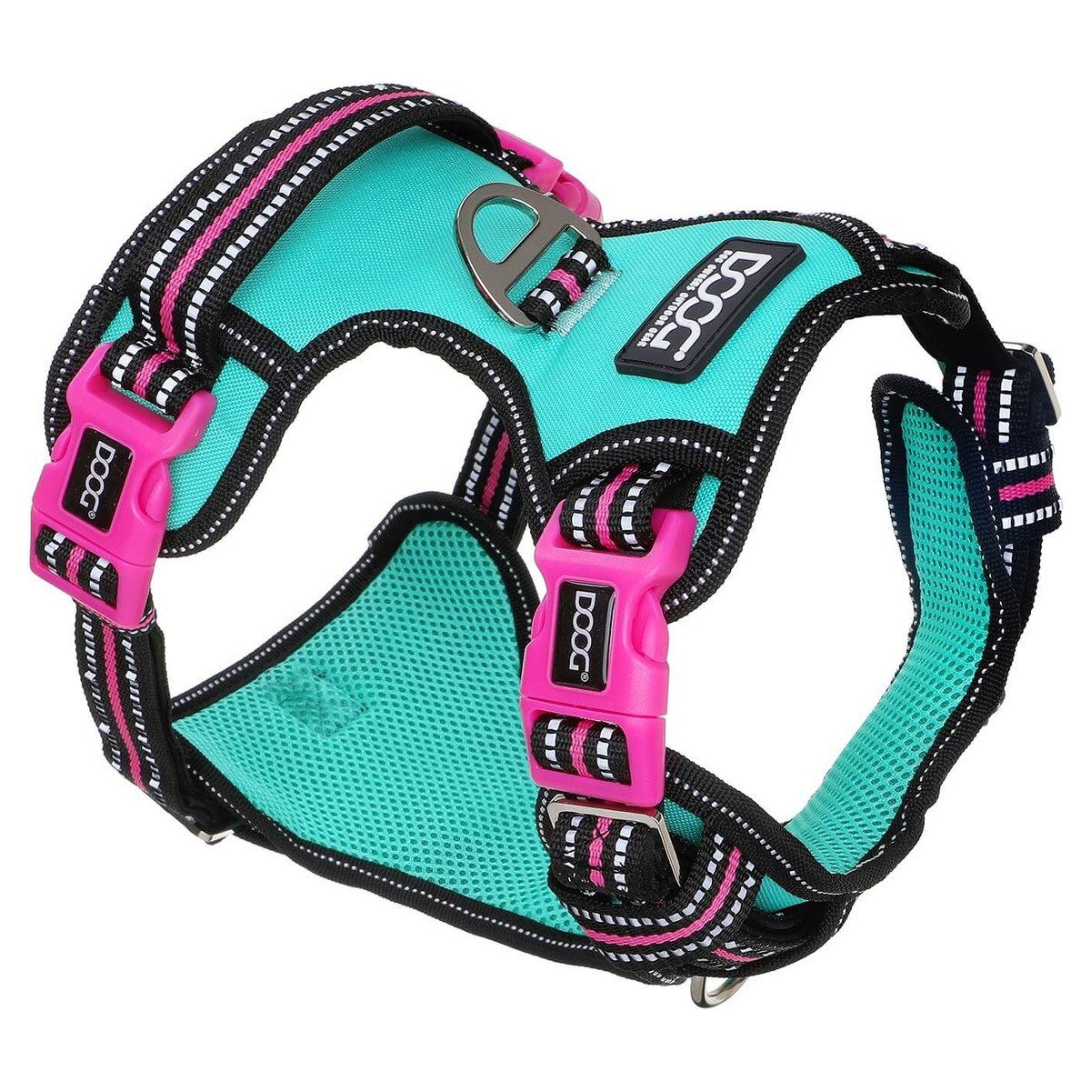 DOOG Hunde-Geschirr Neotech Geschirr Rin Tin Tin grün/pink günstig online kaufen