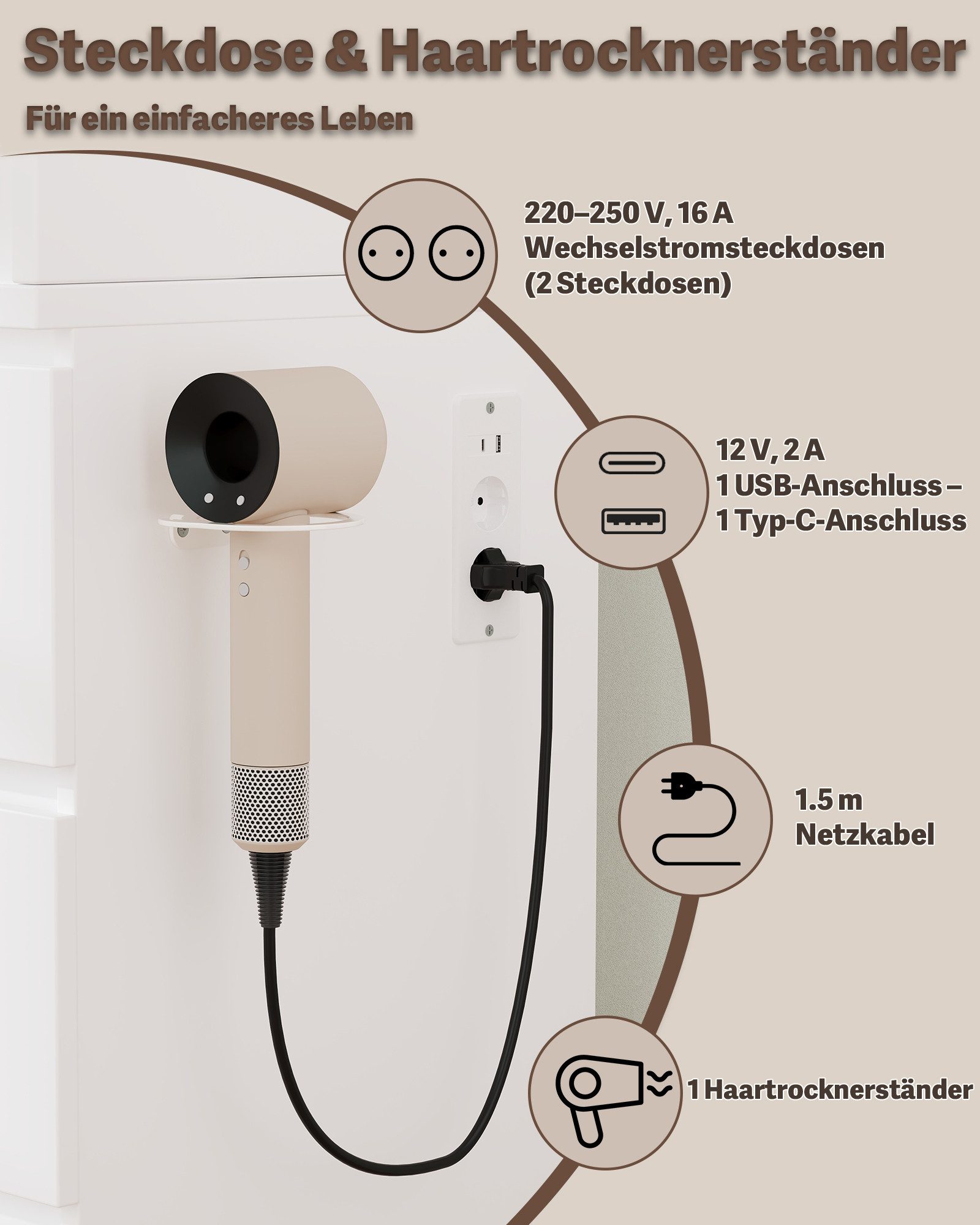 HOMALL Schminktisch Spiegel mit LED-Beleuchtung, 7 Schubladen (Maße: 110 × 40 × 139 cm, drei einstellbare Farbtemperaturen, mit 8 offenen Ablagefächern, 6 Schmu – Bild 5 von 5