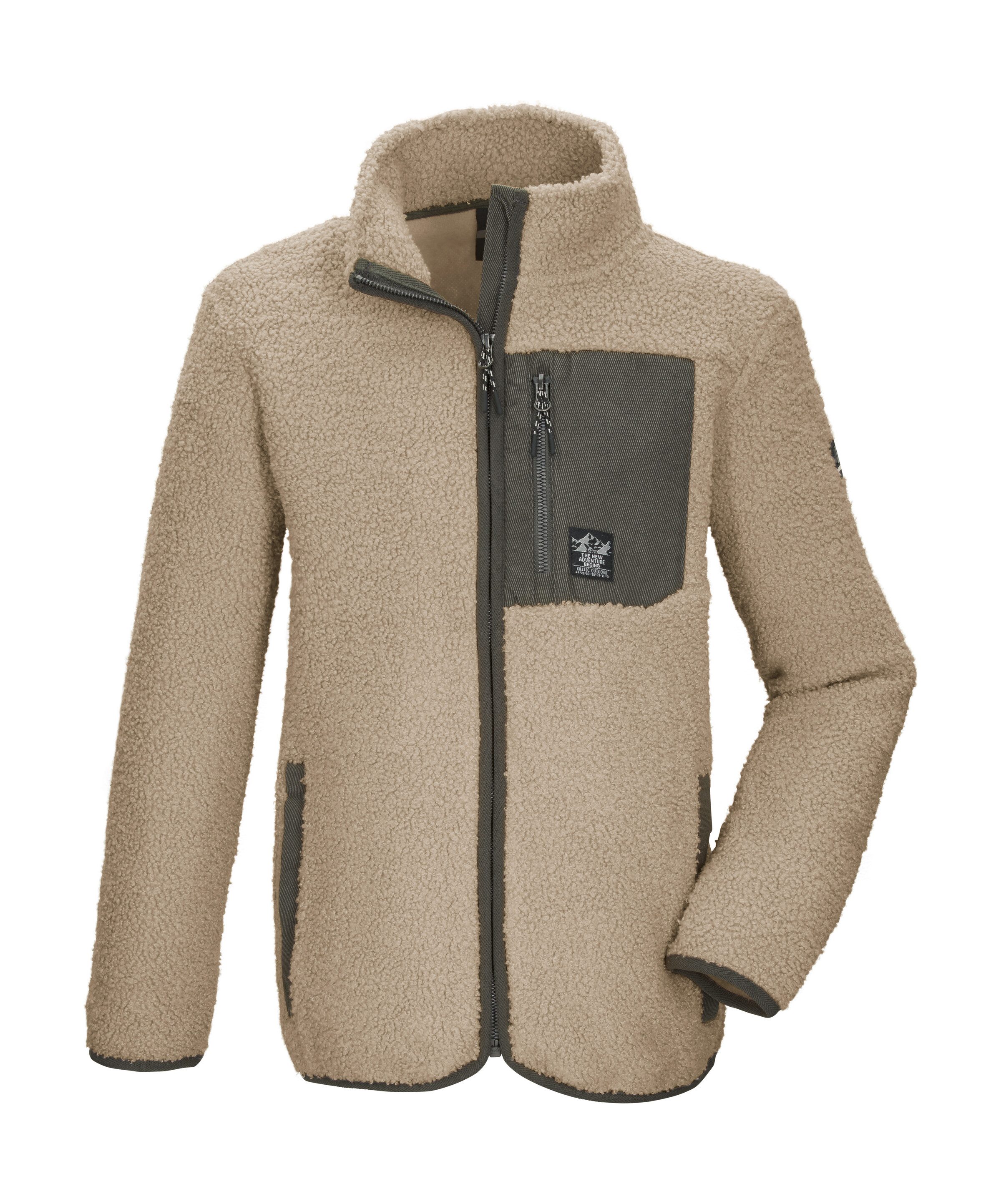 Killtec Fleecejacke KOW 144 BYS FLC JCKT Weiche Sherpa Fleecejacke mit Kinnschutz und Stauraum