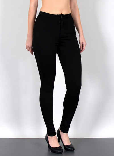 ESRA Skinny-fit-Jeans Z92 Damen Jeans Skinny Hose High Waist, bis Plussize Розмір / Große Größen