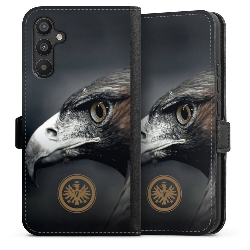 DeinDesign Handyhülle Eintracht Frankfurt Offizielles Lizenzprodukt Adler, Samsung Galaxy A34 5G Hülle Handy Flip Case Wallet Cover