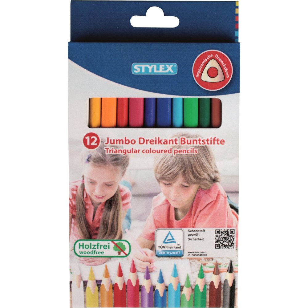 Stylex Buntstift Stylex - 12 Jumbo Dreikant Цветные карандаши