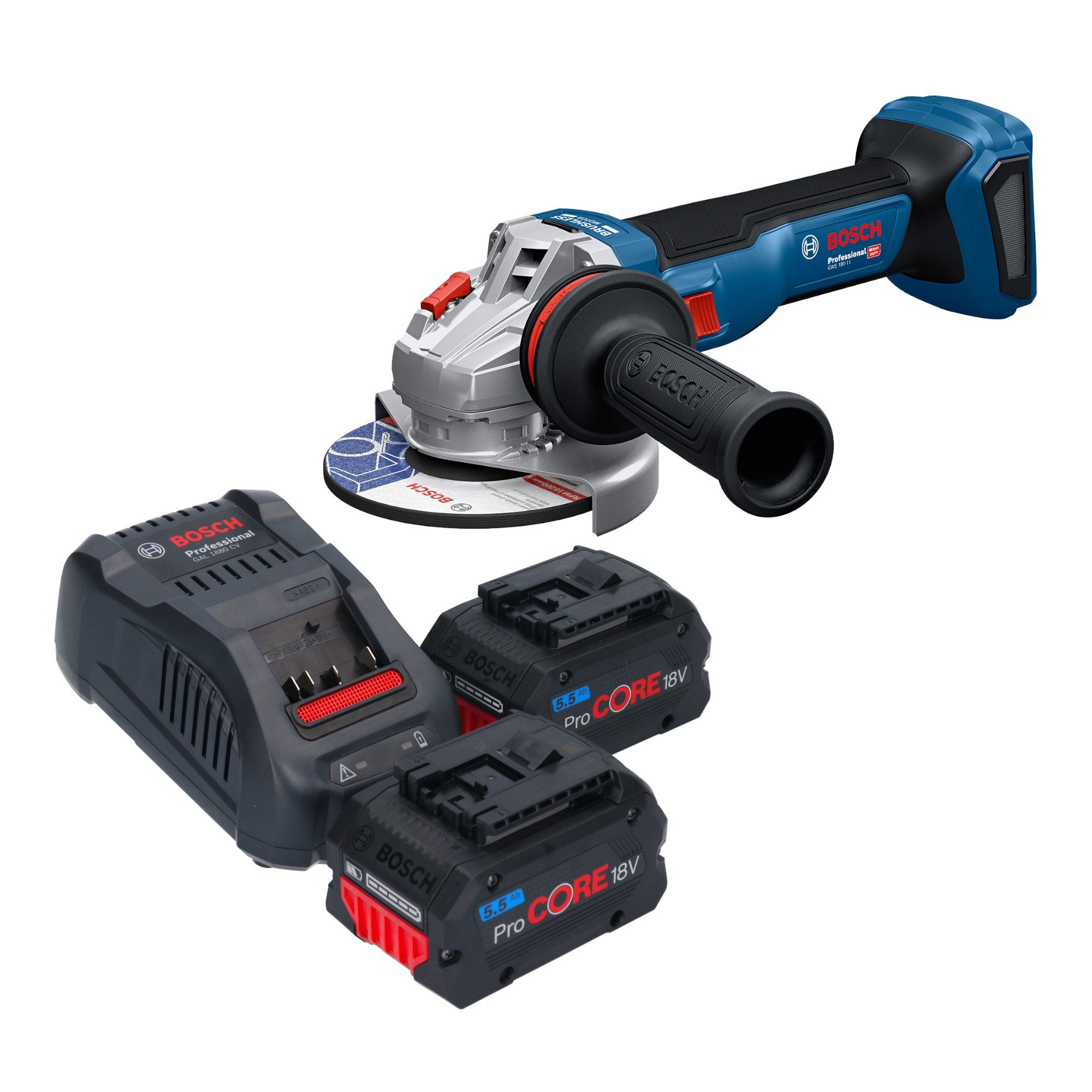 Bosch Professional Akku-Winkelschleifer GWS 18V-11 Professional Akku Winkelschleifer 18 V 125 mm