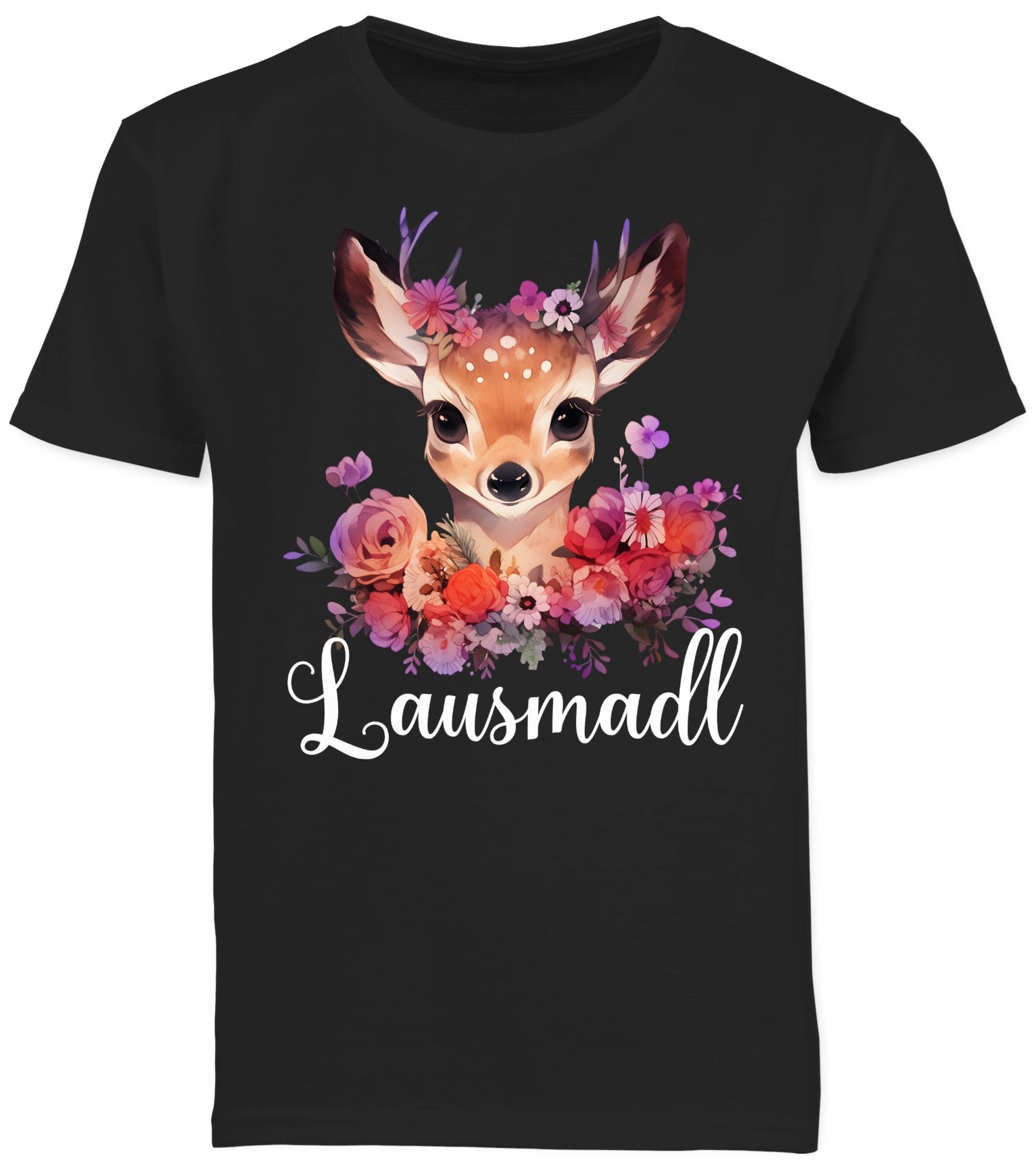 Shirtracer T-Shirt Lausmadl Lausmadel Schwarz Oktoberfest für 03 Outfit Mode Kinder Lausmädchen Lausdrindl