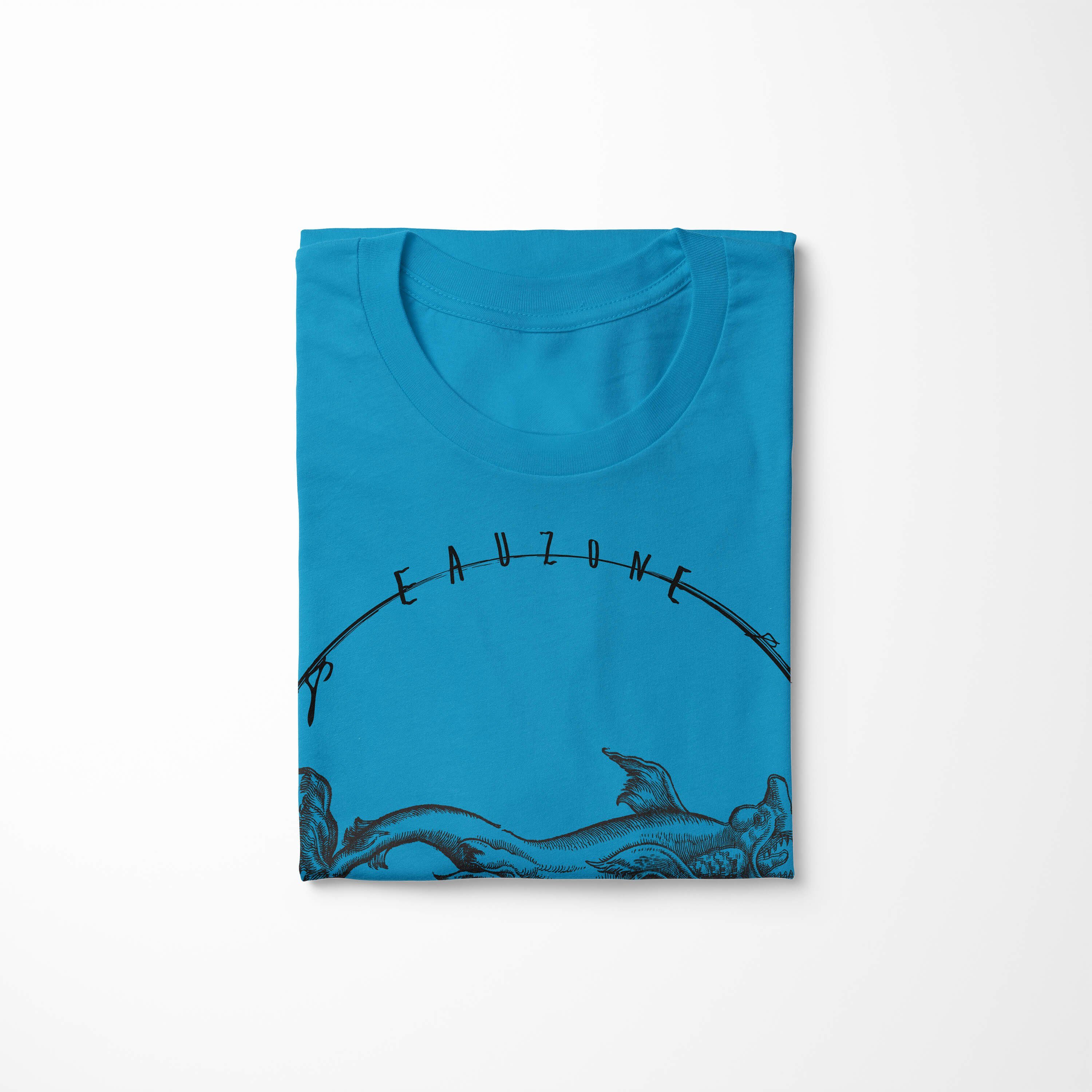 Sinus Art Serie: Atoll T-Shirt feine 064 sportlicher / und - Struktur Sea Sea Creatures, T-Shirt Schnitt Fische Tiefsee