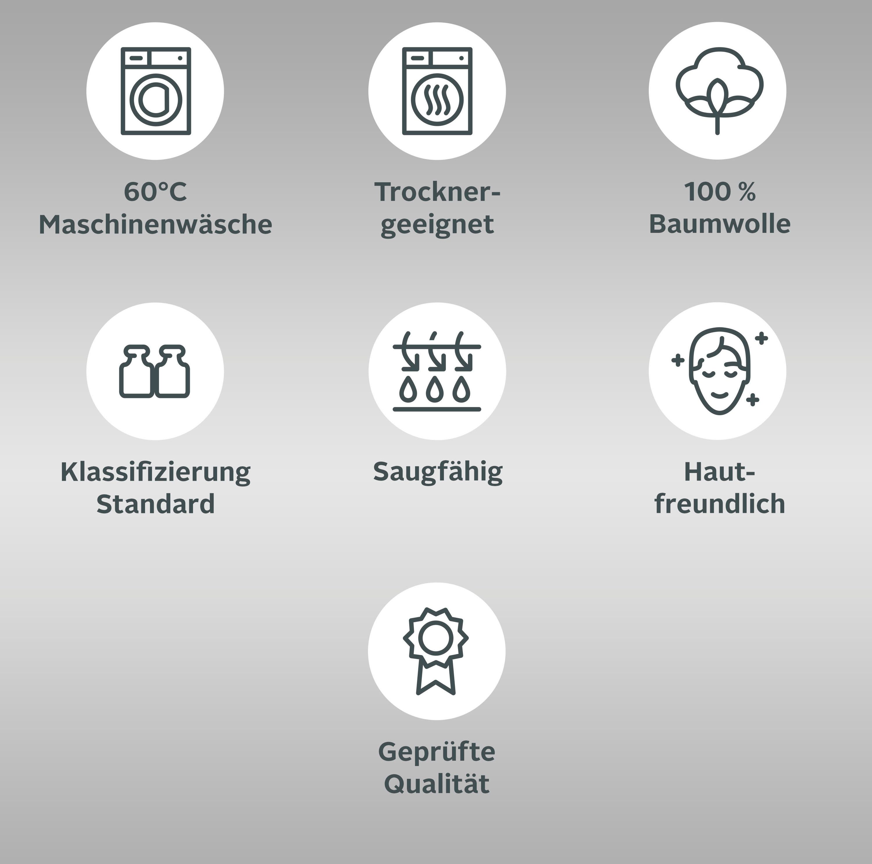 my home Handtuch Set Sanremo, Duschtücher, Handtücher, Gästetücher, Seiftücher, Frottier (Set, 12-St), Handtücher mit Bordüre, einfarbiges Handtuch-Set aus 100% Baumwolle