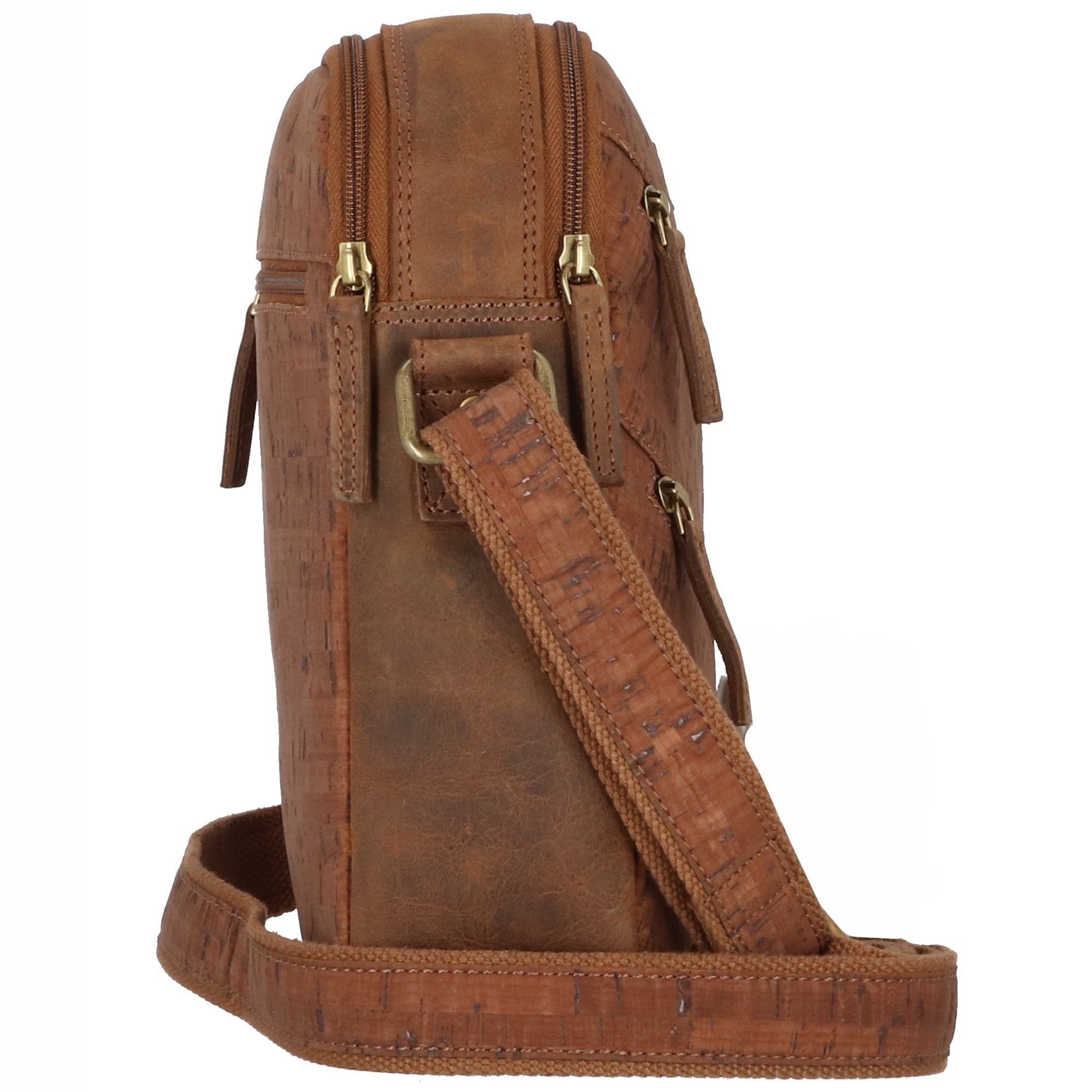 GreenLand Nature Umhängetasche Nature, Leder