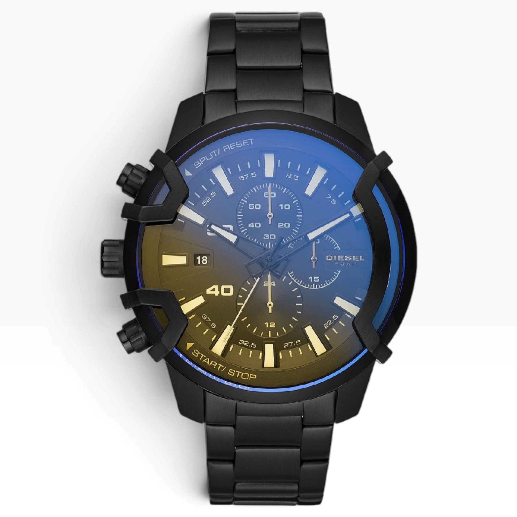 Diesel Chronograph Diesel Chronograph Griffed DZ4529 Edelstahl Schwarz 48 mm DZ4529