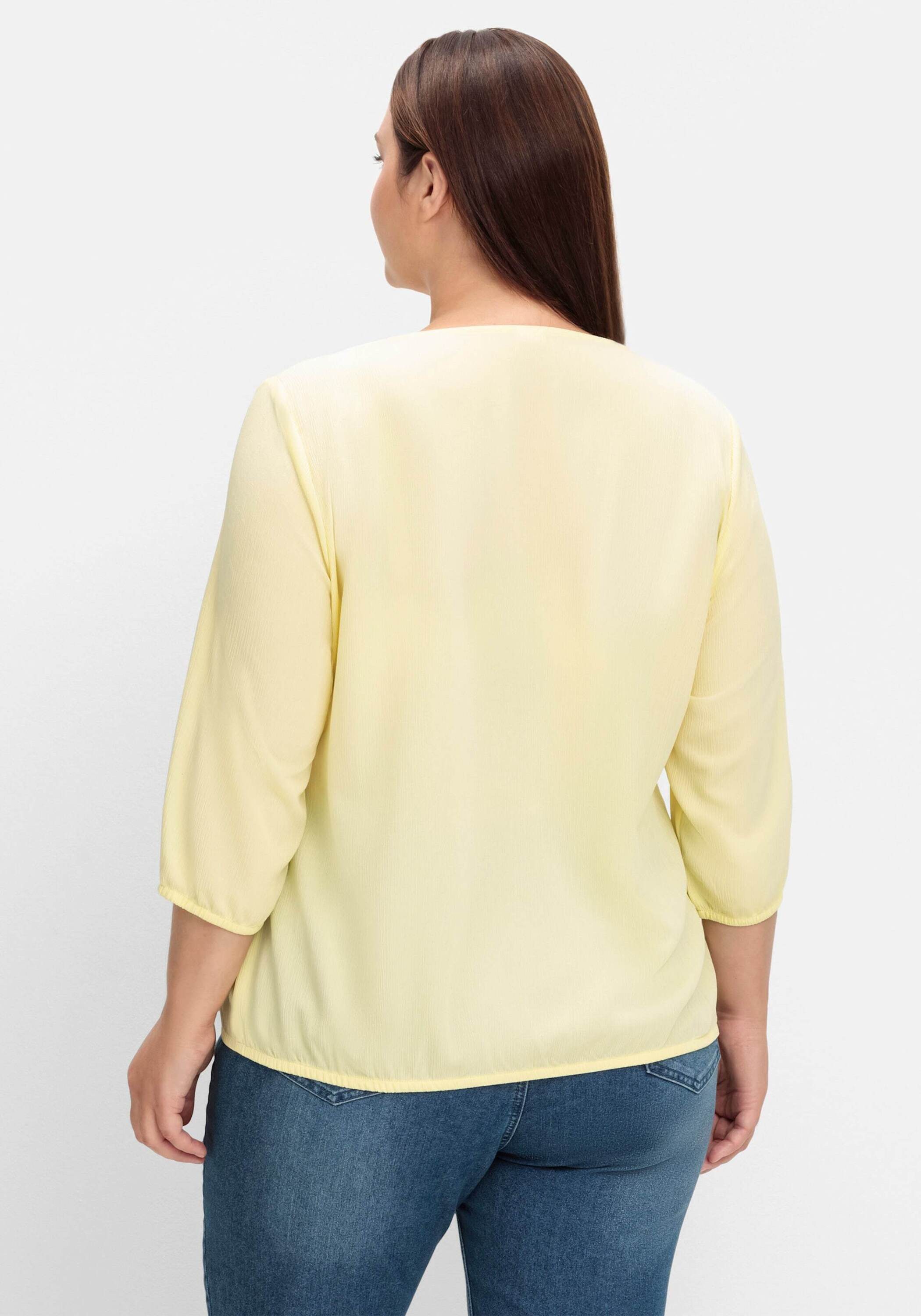 Sieh an! Klassische Bluse Schlupfbluse 3/4-Arm günstig online kaufen