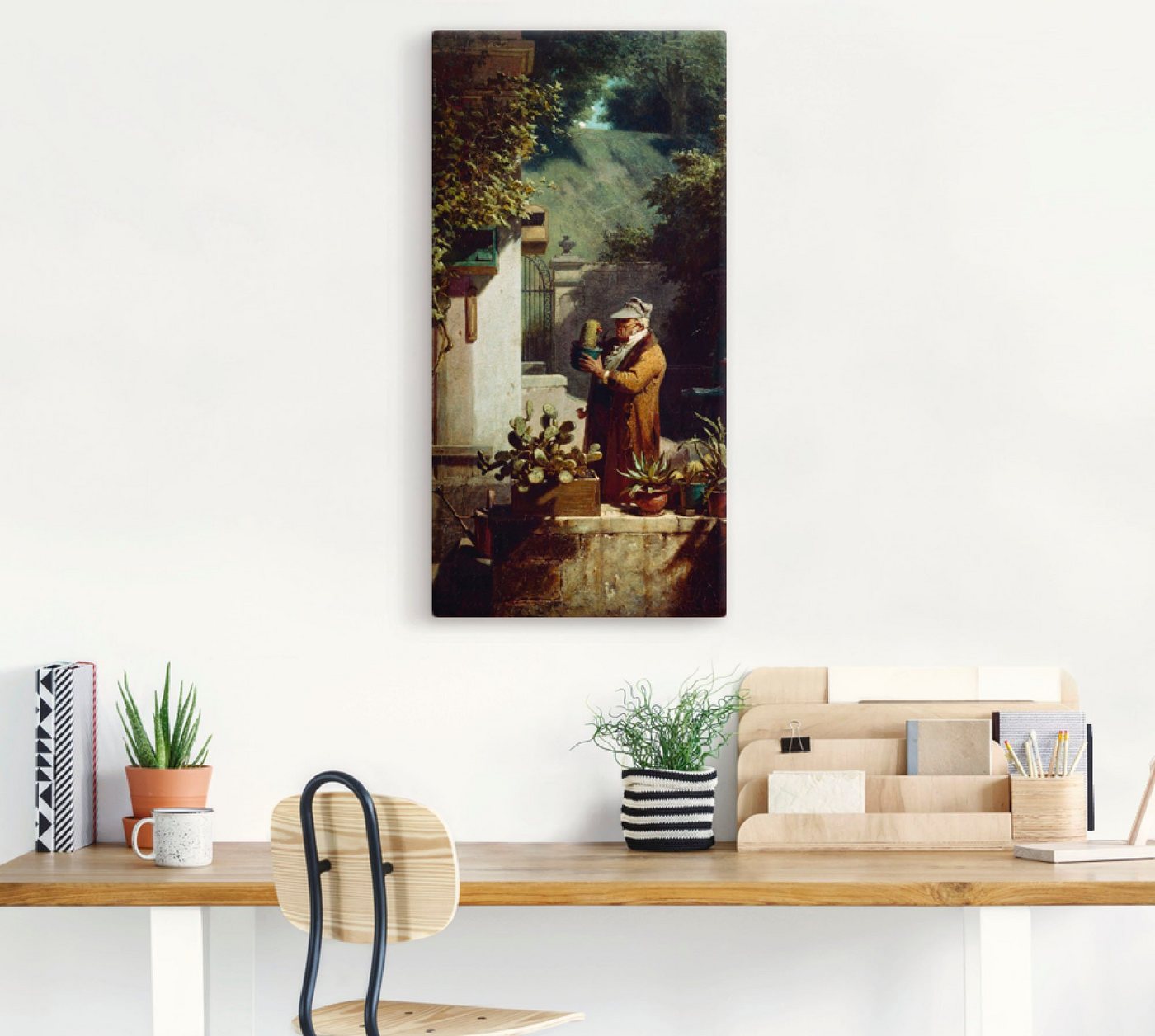 Artland Wandbild »Der Kaktusfreund. Vor 1858«, Mann (1 Stück), in vielen Größen & Produktarten -Leinwandbild, Poster, Wandaufkleber / Wandtattoo auch für Badezimmer geeignet-HomeTrends