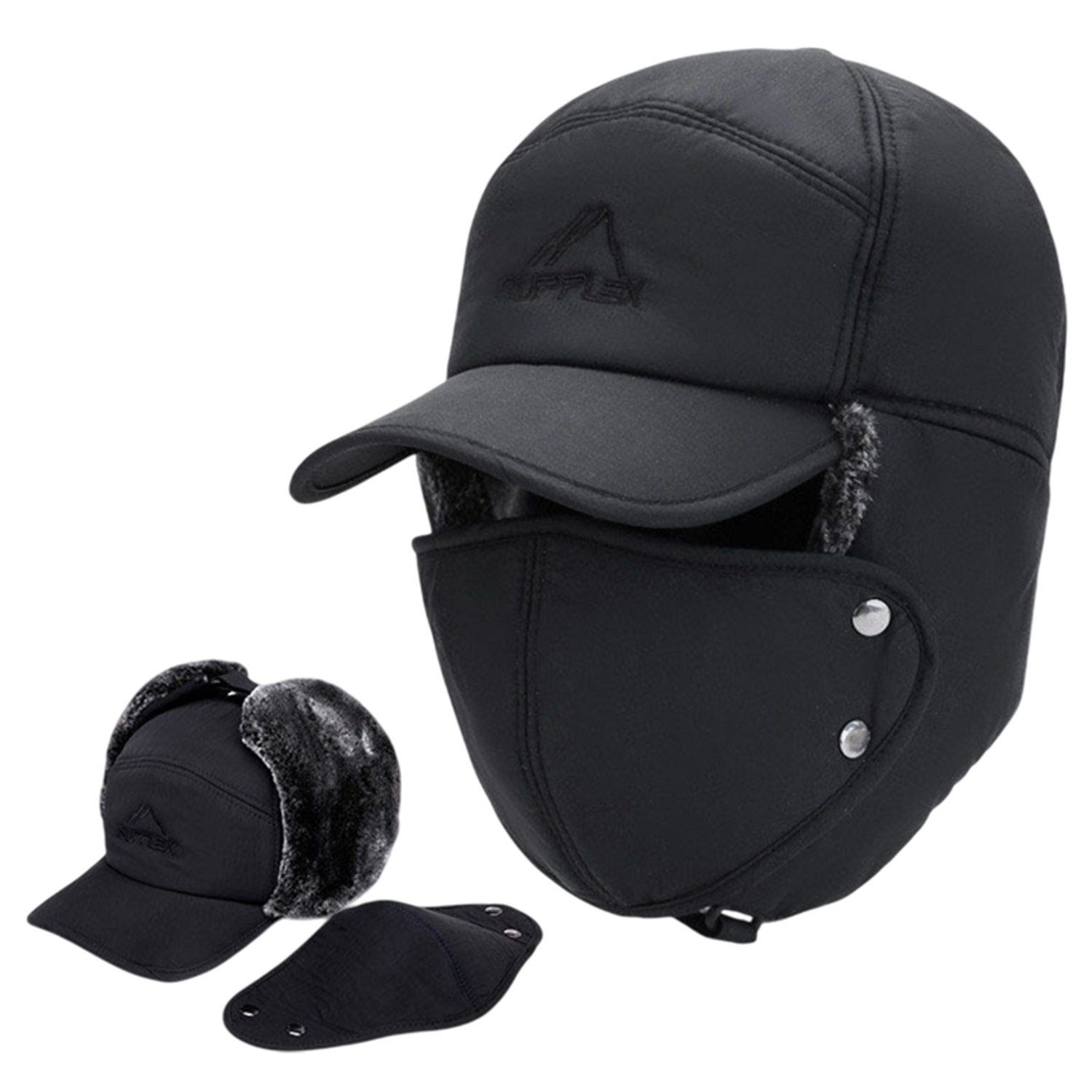 Refttenw Fleecemütze Herren Schirmmütze Innenfutter Wintermütze günstig online kaufen