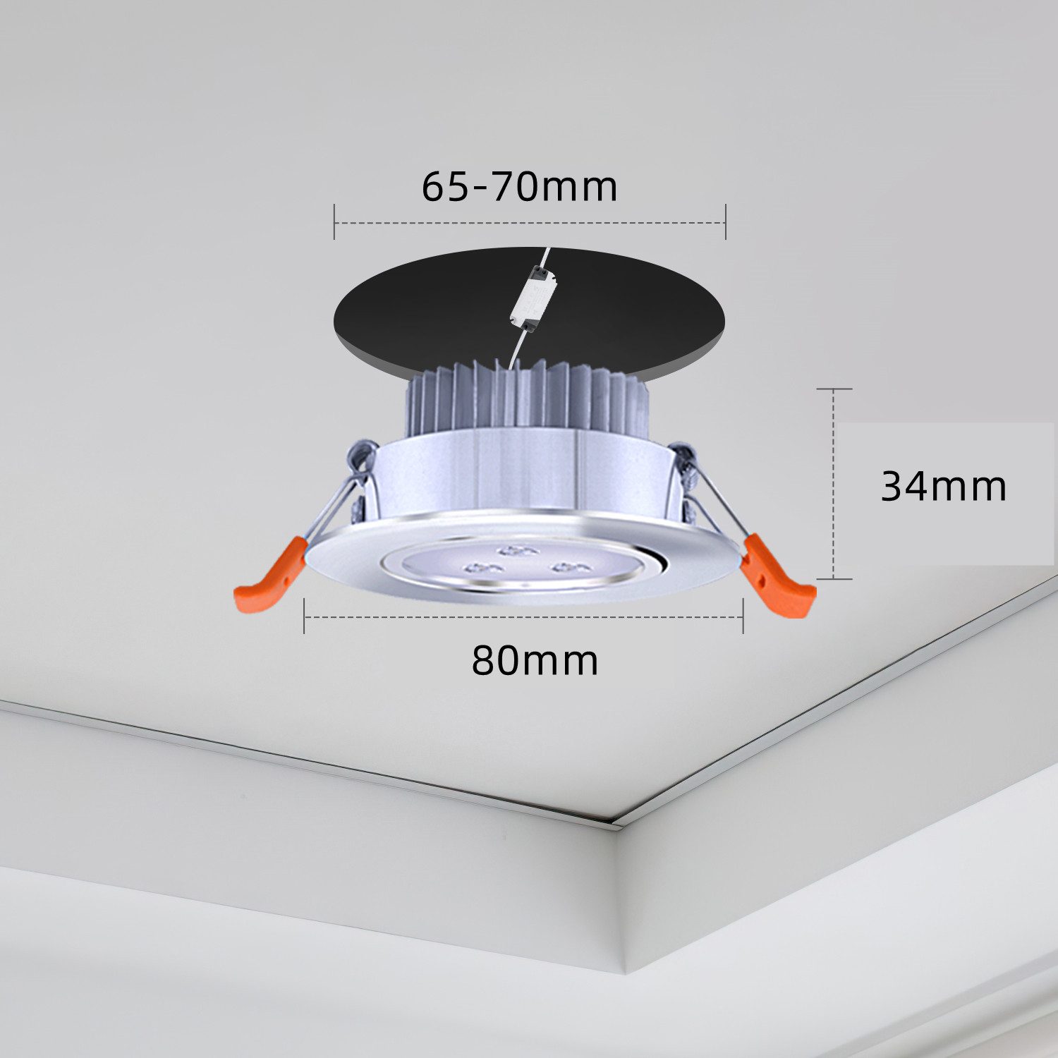 Clanmacy LED Einbaustrahler 20St. LED Spot Einbaustrahler Set Einbauleuchte günstig online kaufen