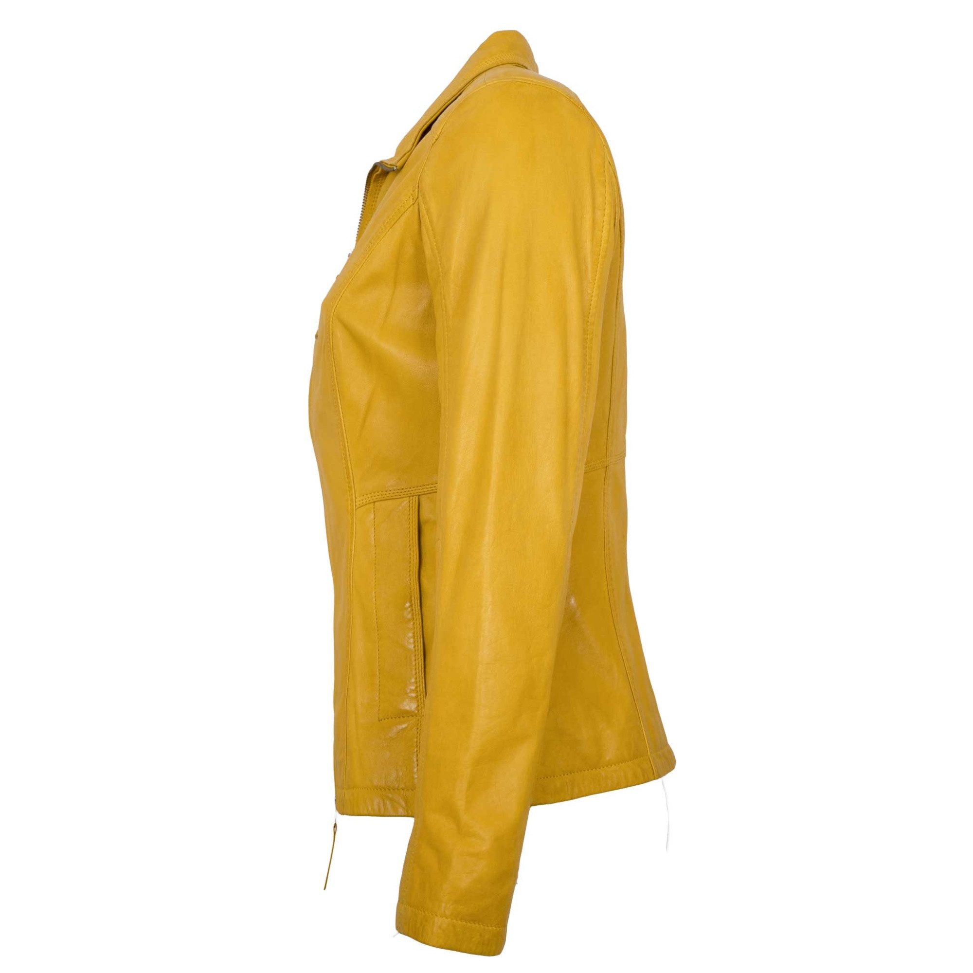 Jilani Lederjacke Kaja Jilani Collection - Damen Lederjacke Lammnappa gelb – Bild 3 von 5