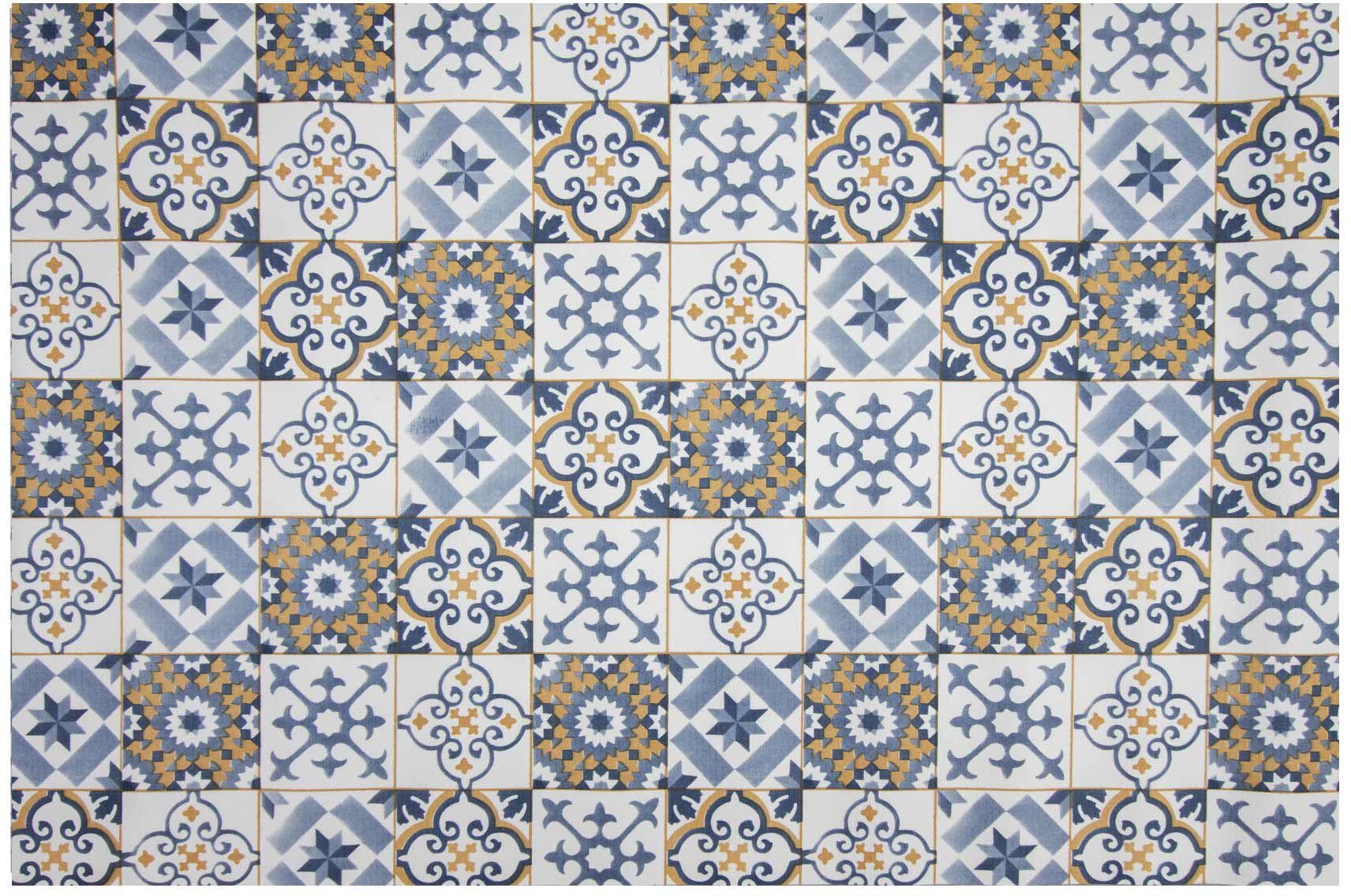 Friedola Küchenläufer VINTAGE, Made in Germany, rechteckig, Höhe: 3 mm, Доріжкаmatte aus Vinyl, Fliesen Design, Ornamente, abwischbar, Küche