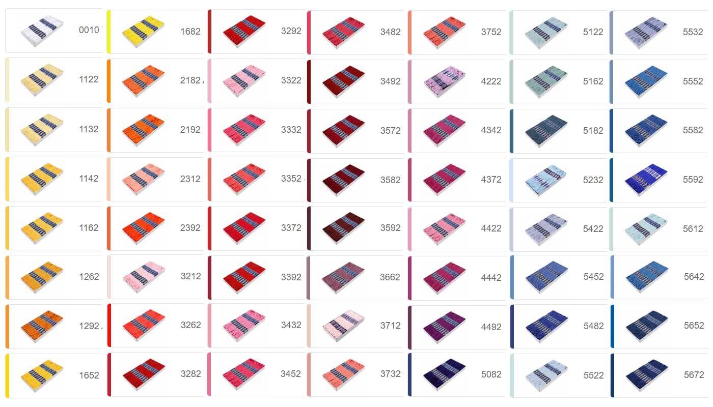 maDDma 24 Docken Stickgarn / Sticktwist Stickgarn, 8 m, 7162 Kokosbraun