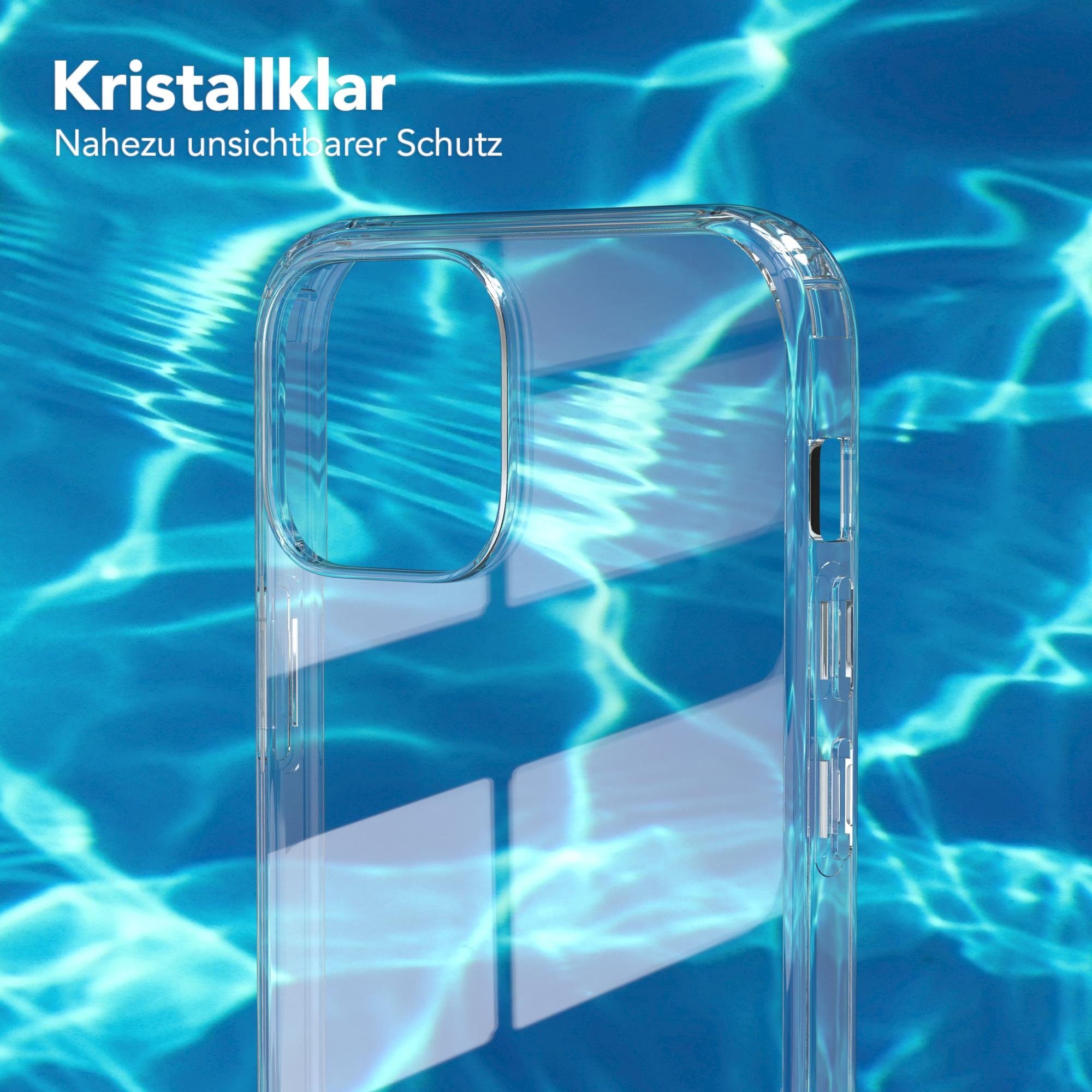EAZY CASE Handyhülle Crystal Clear Case für Apple iPhone 13 Mini 5,4 Zoll, Schutzhülle Kameraschutz Silikonhülle Transparent Handyhülle Slimcover