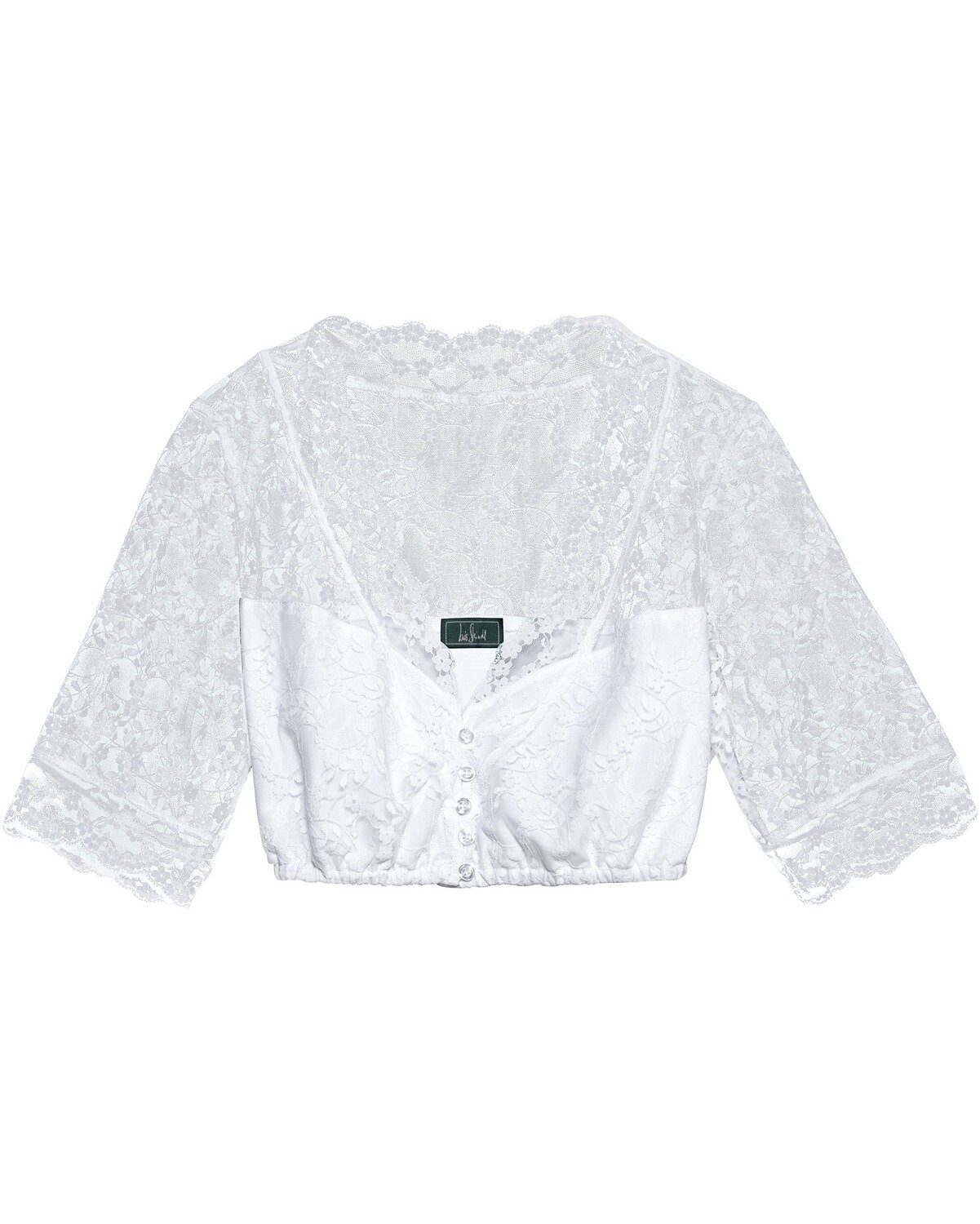 Dirndlbluse Dirndlbluse 1/2 Arm mit Spitze
