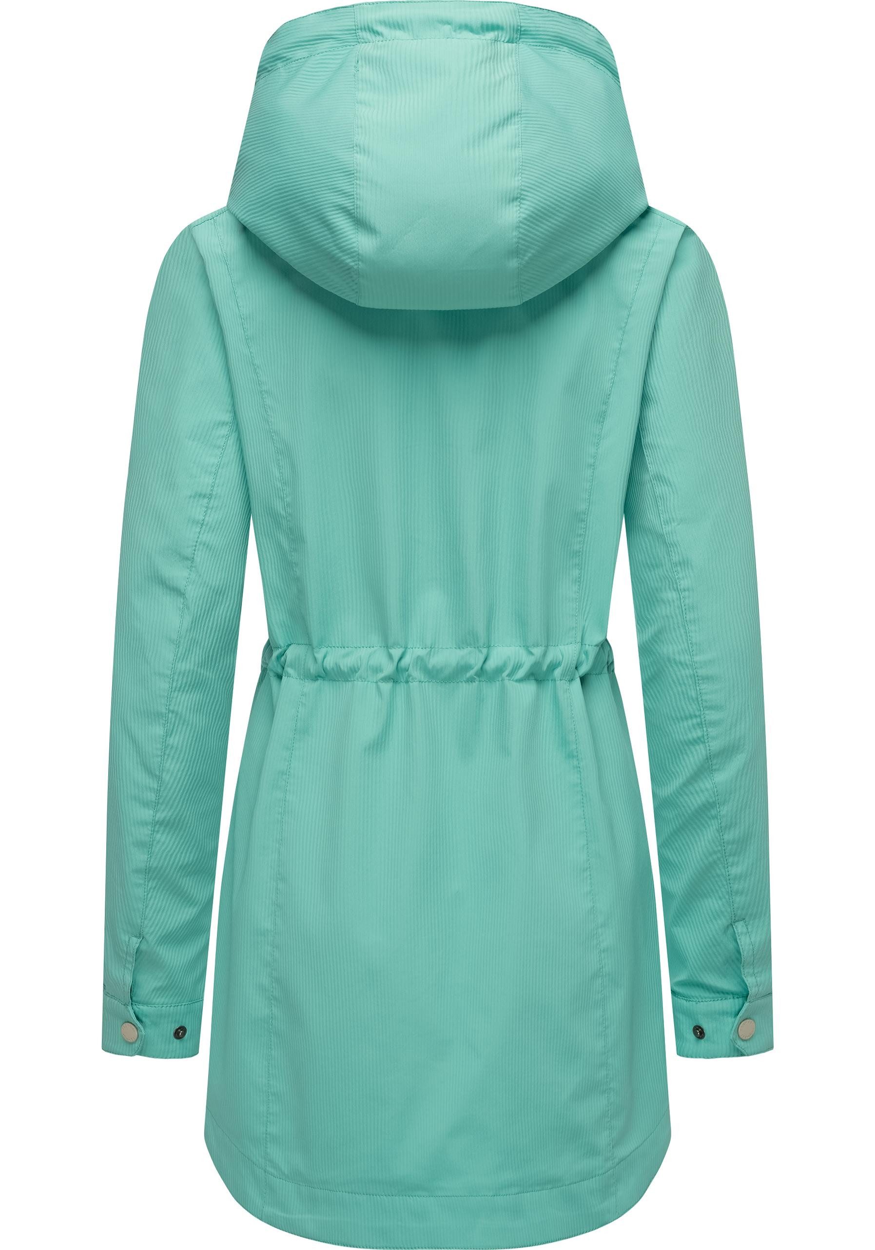 Ragwear Kurzmantel Dakkota B Übergangsjacke wasserdicht mit feiner Rillenstruktur