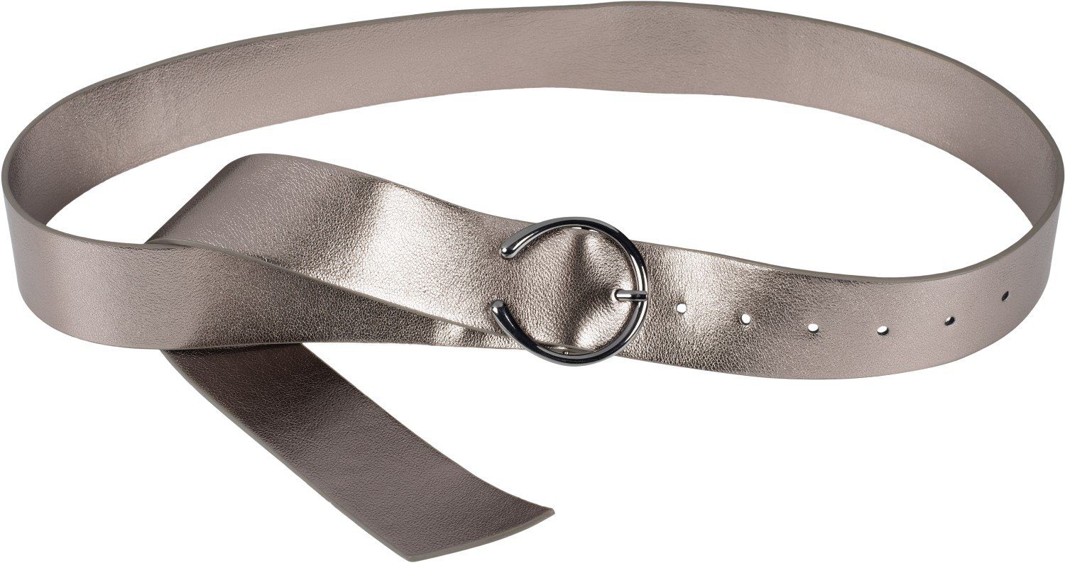 styleBREAKER Taillengürtel Taillengürtel mit Hufeisen Schnalle Silber Metallic